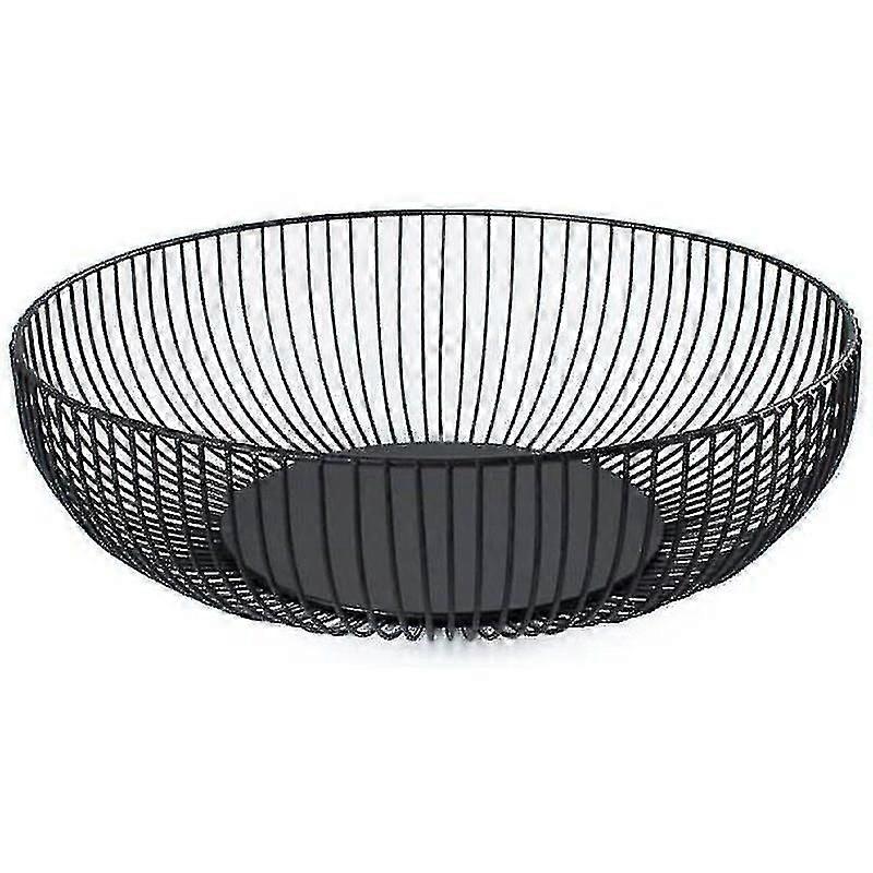 Black Metal Base Decorative Storage/ Display Basket Fruit Bowl