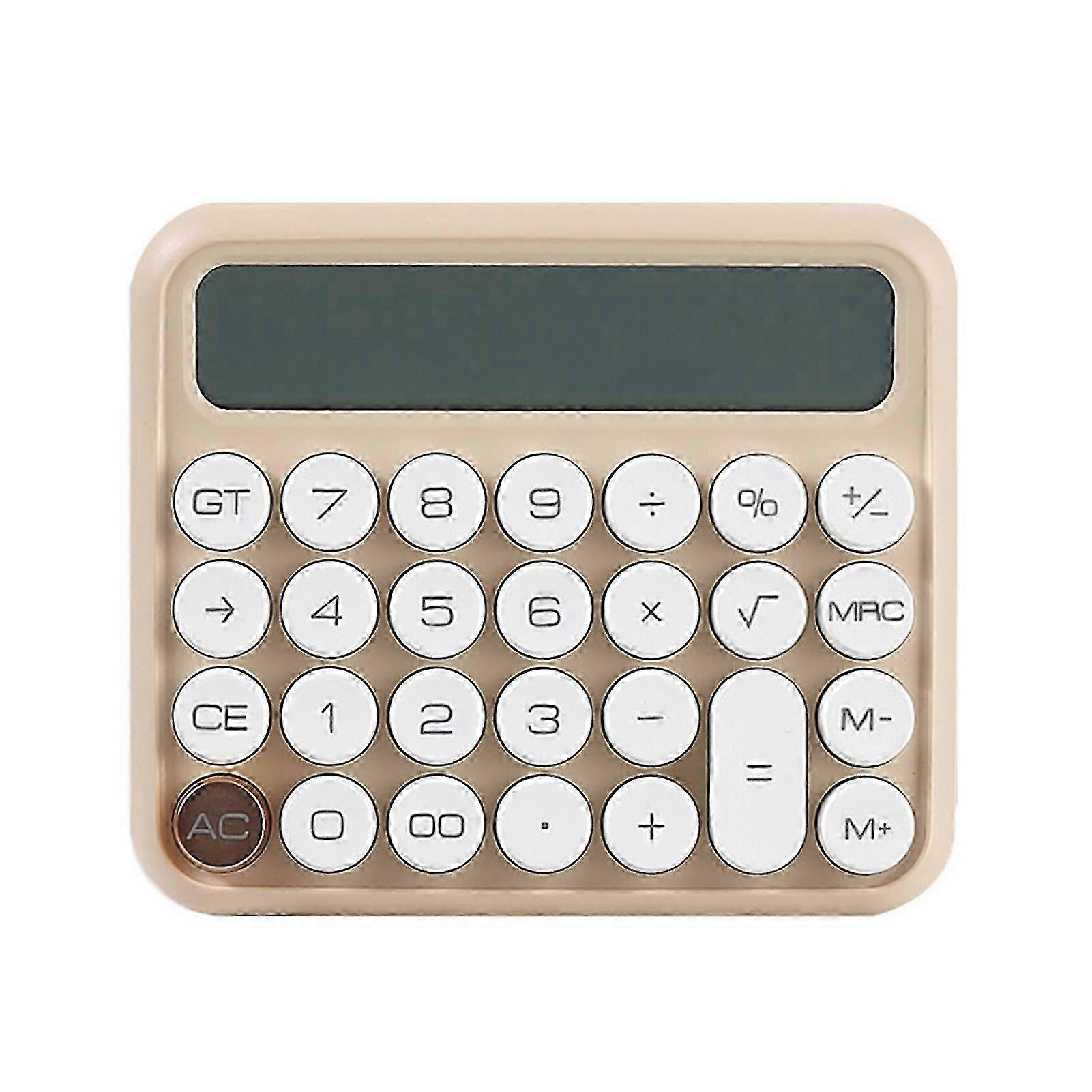 Calculator Large Led Screen Portable Energy Saving Mechanical Keyboard Auto Shut Off Calculating Candy Color Clear Printing Handheld Calculator Statio