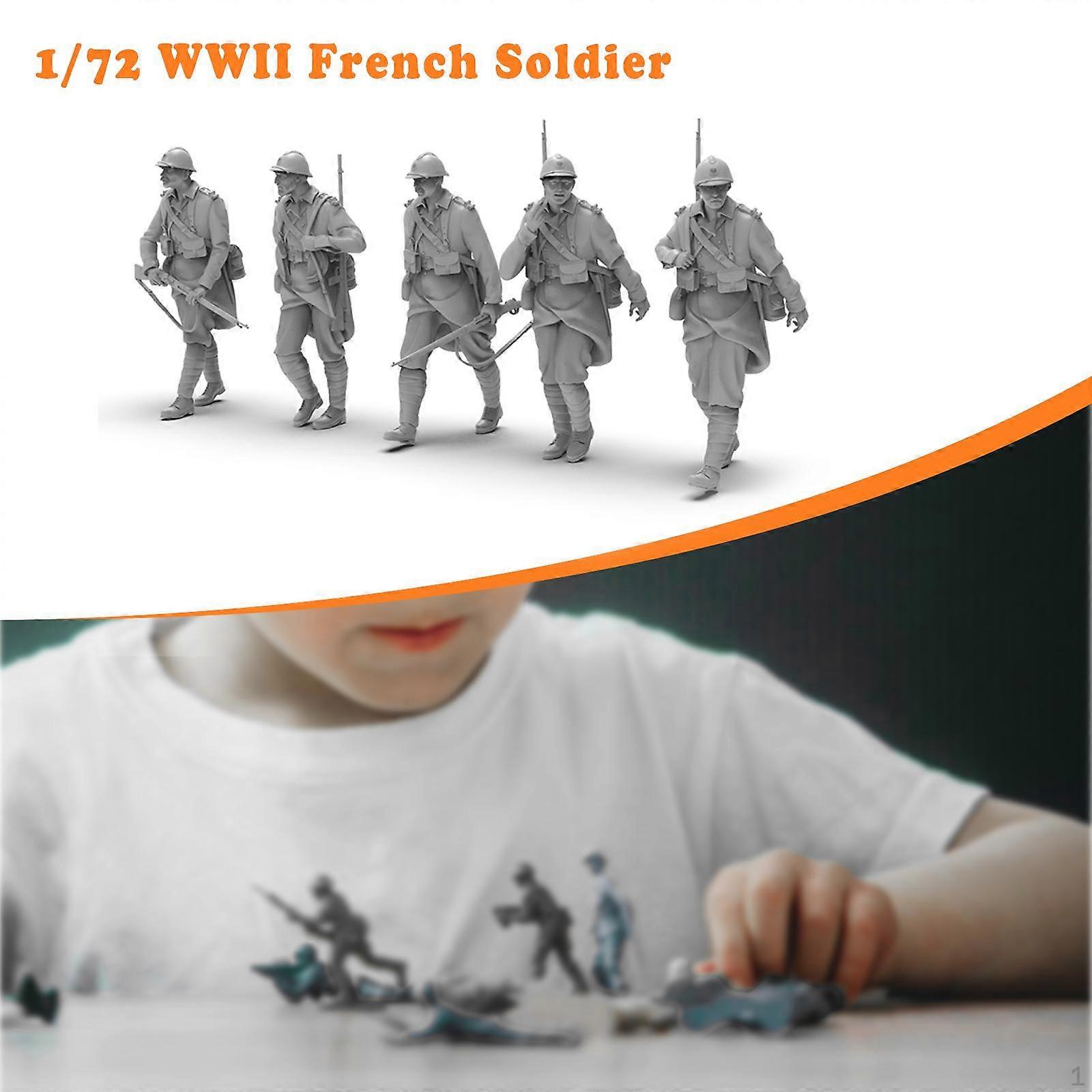 5Pcs Miniature Figures Unpainted Mini People Figurines Tiny Action Model for DIY Scene