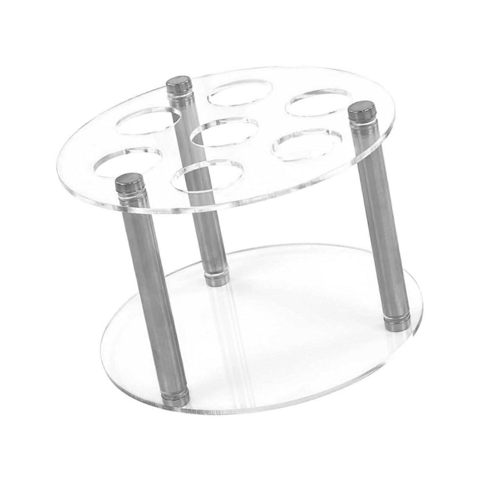 Clear Acrylic Round 7 Slot Organizers For Flavor Cartridges Space Saving Storage Solution Multicolor