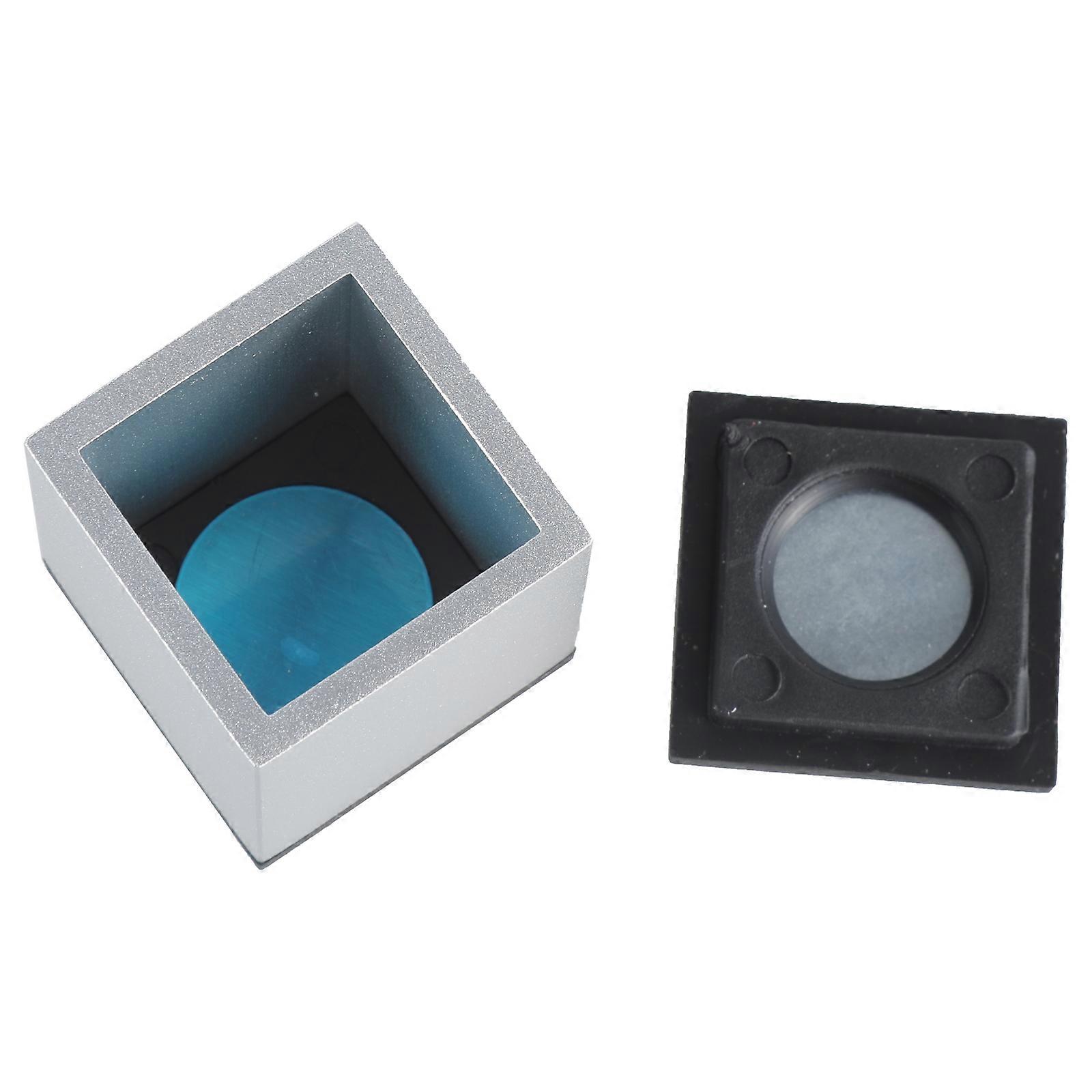 Square Billiard Chalk Holder Aluminum Pool Cue Chalk Box Magnetic Chalks Carriers Case for Snooker Accessory Easy to Use  silver