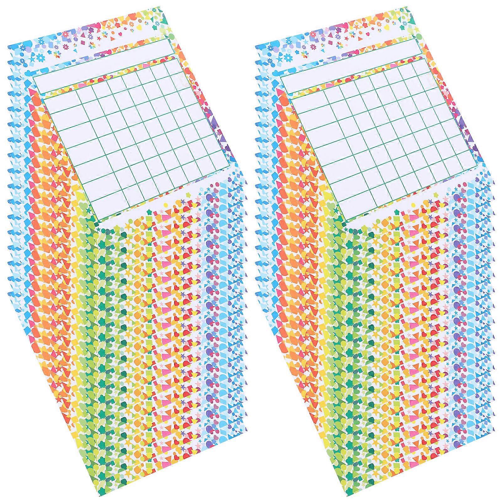 Chore Chart Incentive Card for Kids with 50 Sheets for Classroom Use