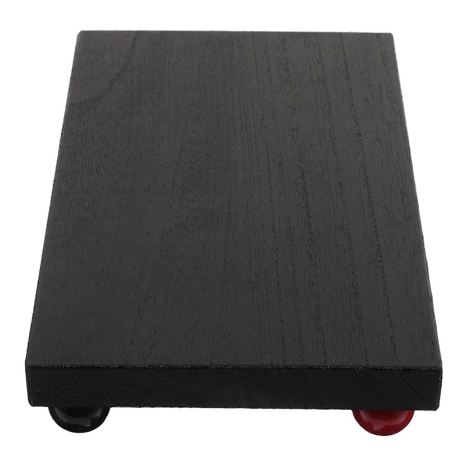 Black Wood Perfume Organizer Tray for Vanity with Rectangular Shape