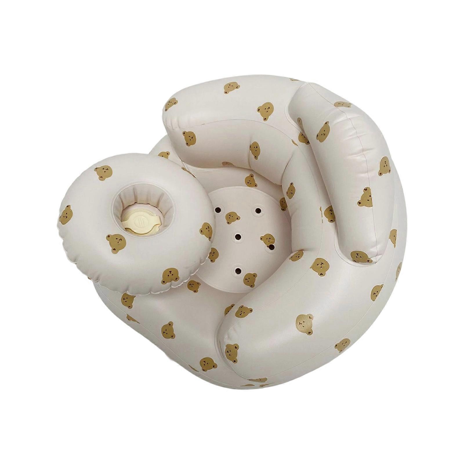 Breathable Inflatable Learning Chair For Babies Lightweight Foldable Design With Nonslip Base For Secure Sitting Multicolor