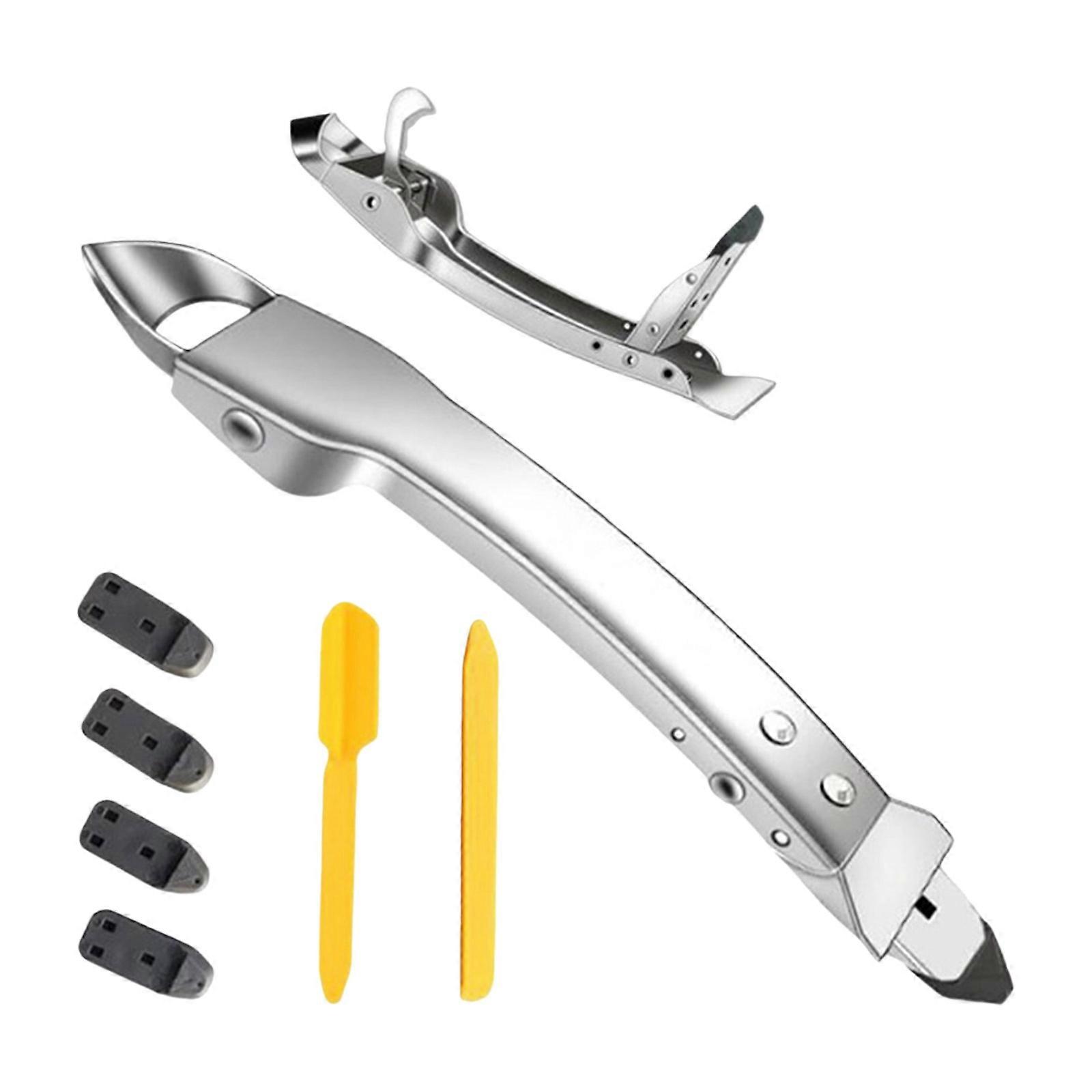 Multiple Task Stainless Steel Seam Tool 4 Functions Scraping Cleaning Smoothing Trimming Professional Home Improvement Solution Multicolor