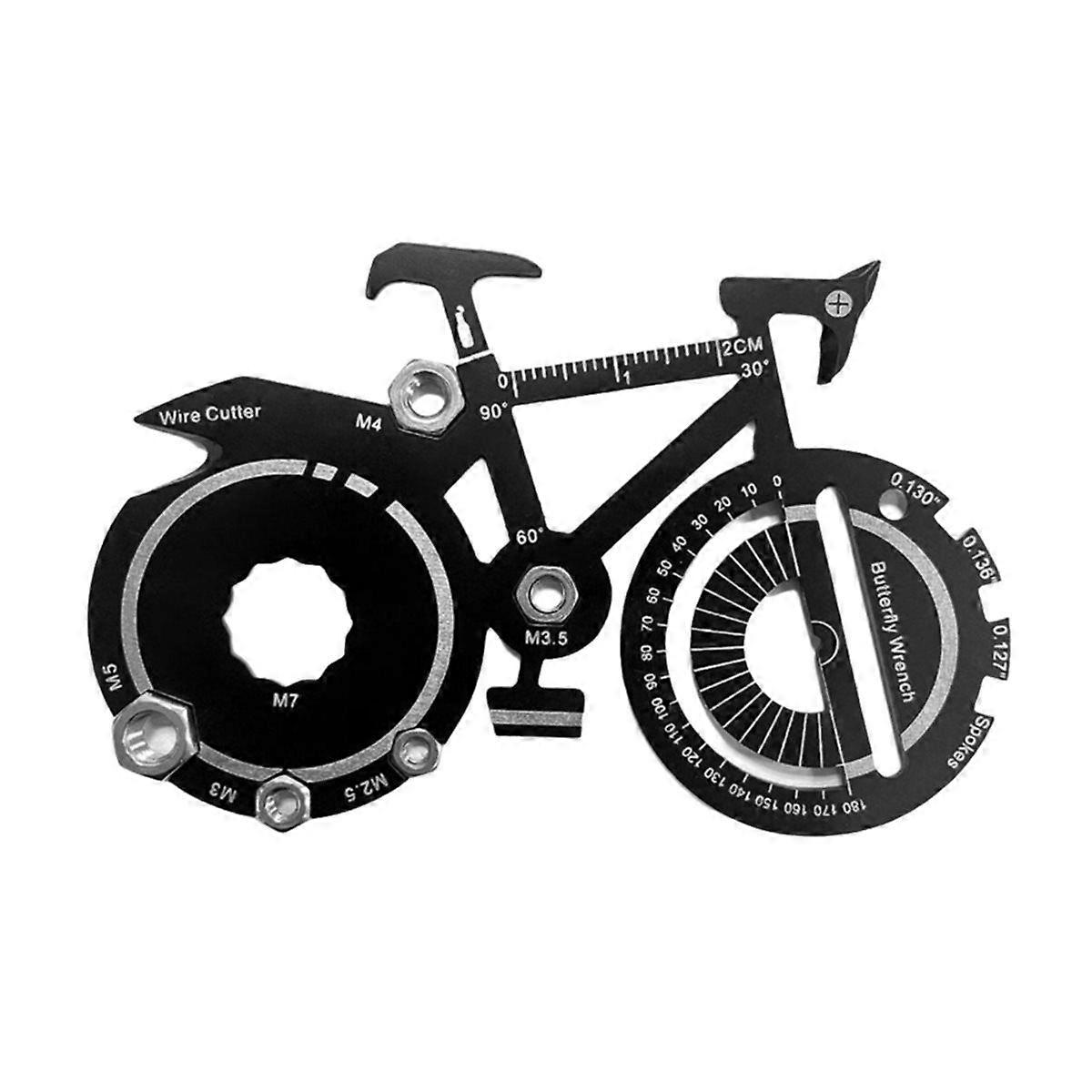 20 in 1 Bicycle Multitool Card Bottle Opener Keychain Pocket Multifunction Screwdriver Outdoor Survi