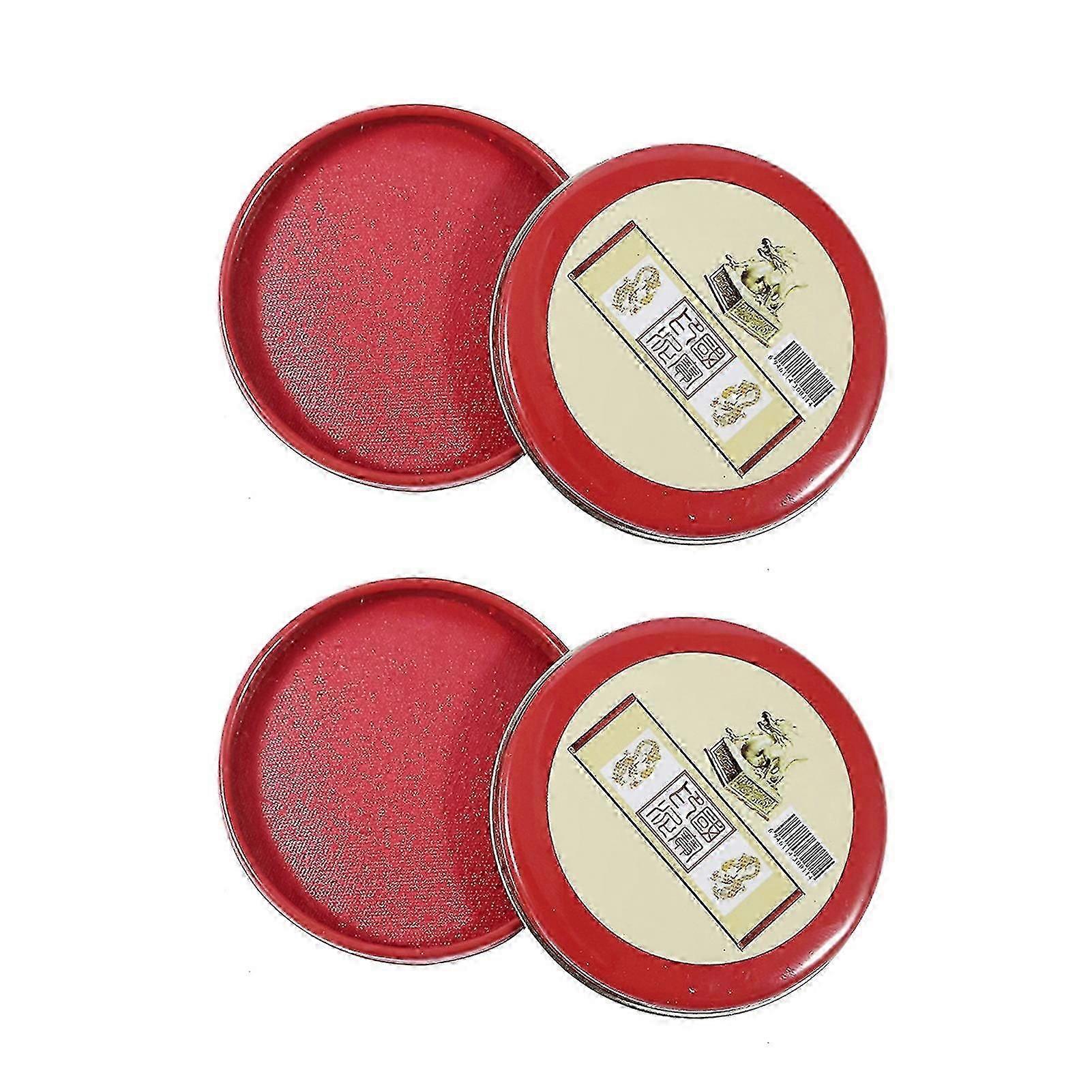 Ink Pad for Company Seal - 3 X 2 Pcs Portable Anti-fading Chinese Yinni Pad Stamp Ink Paste