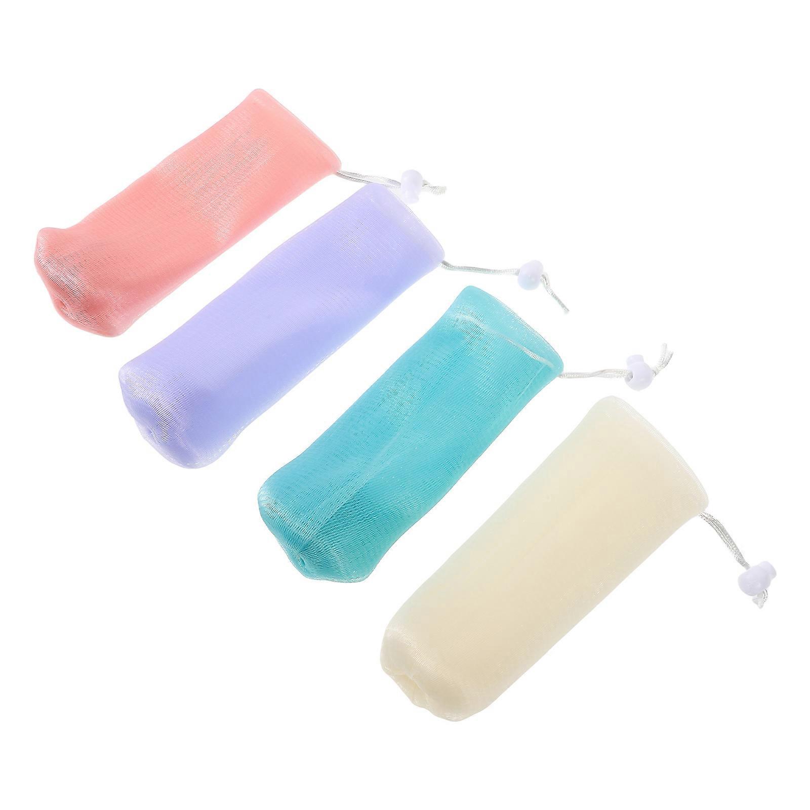 Foaming Soap Bag Thickened Mesh Pouch with Hanging Design 8Pcs Set