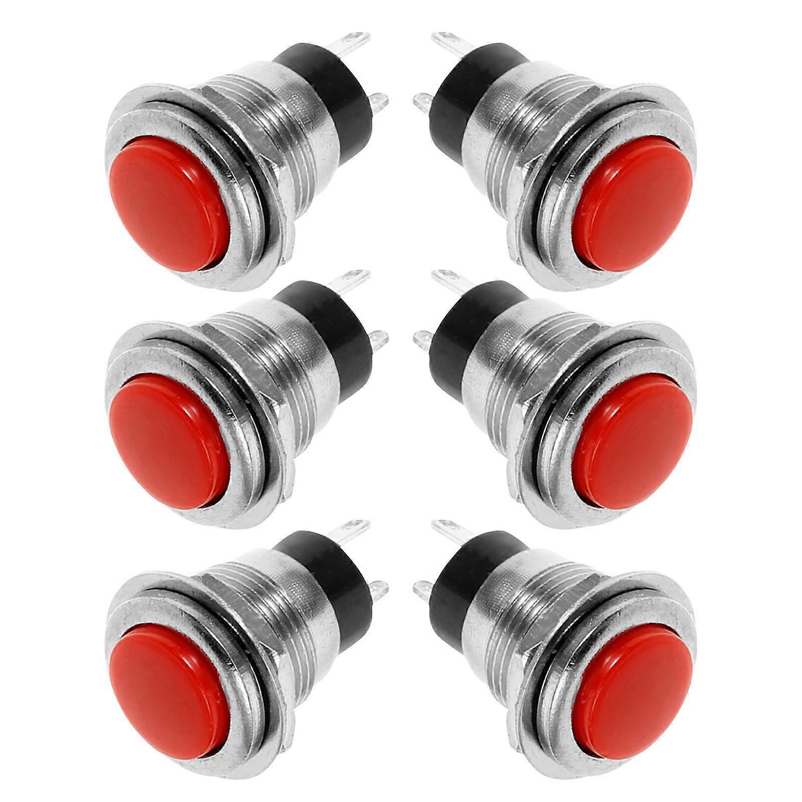 Momentary Power Button Switch 6Pcs Electric Push Button for Car Application