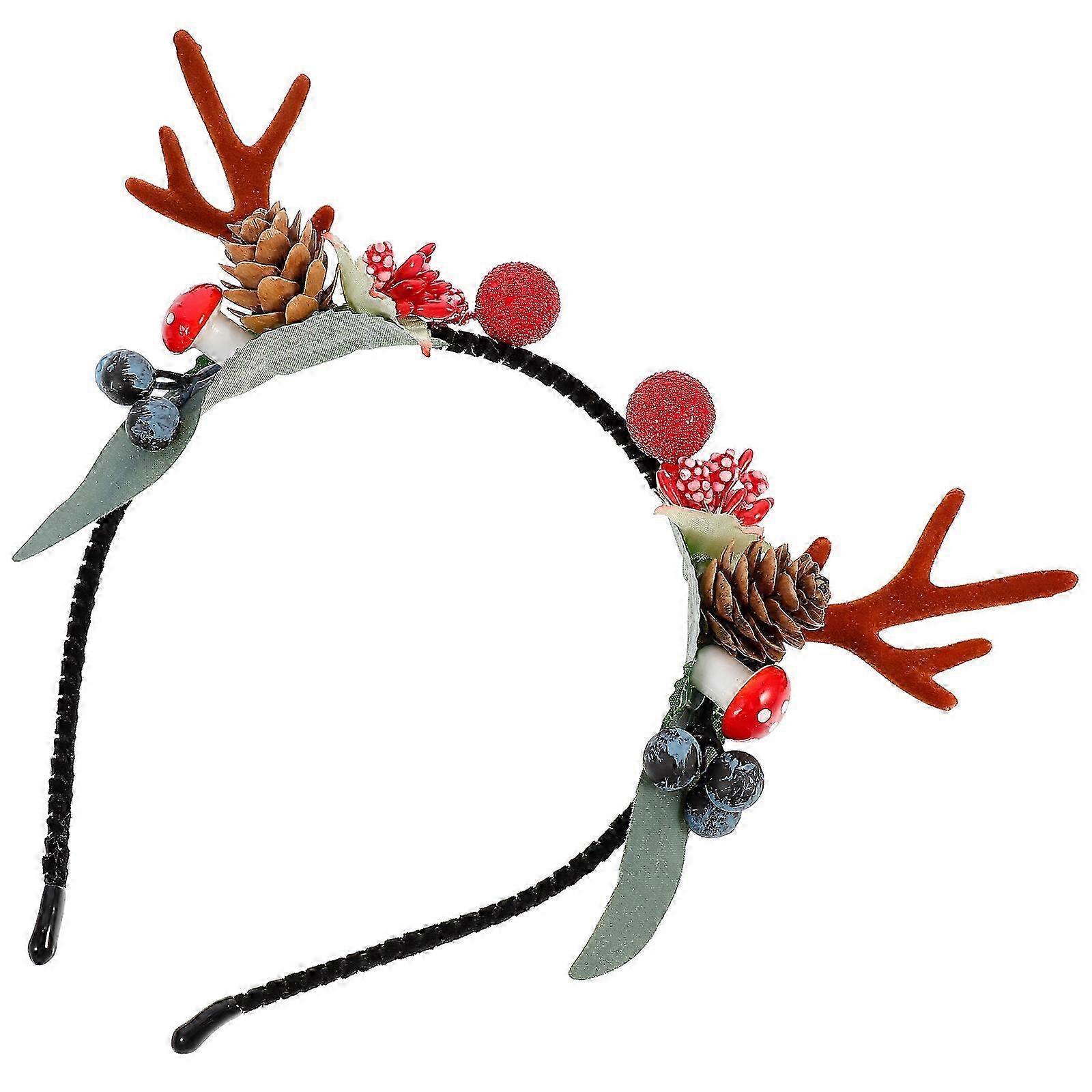 Christmas Antler Headband, Multi-material Combination, Stage Performance Accessory