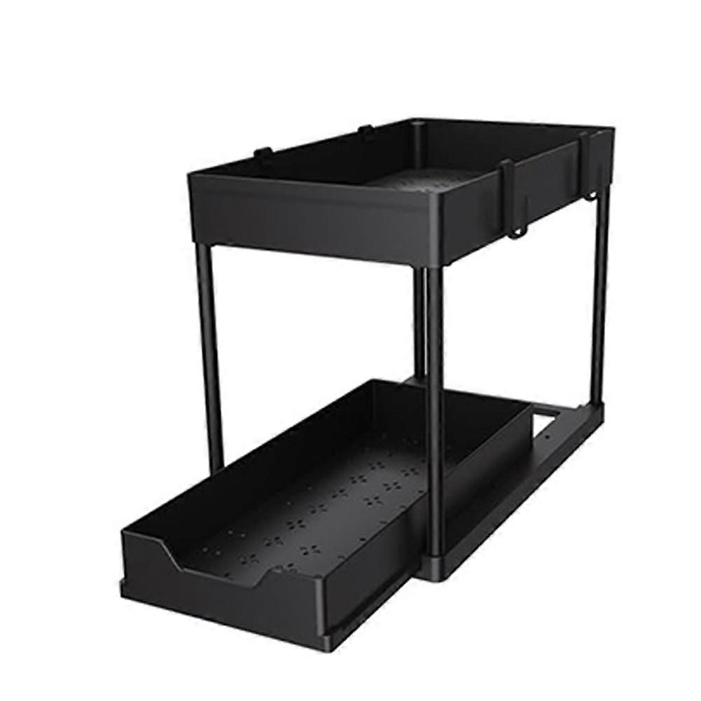 2 Tier Under Sinks Organizer Sliding Cabinet Basket