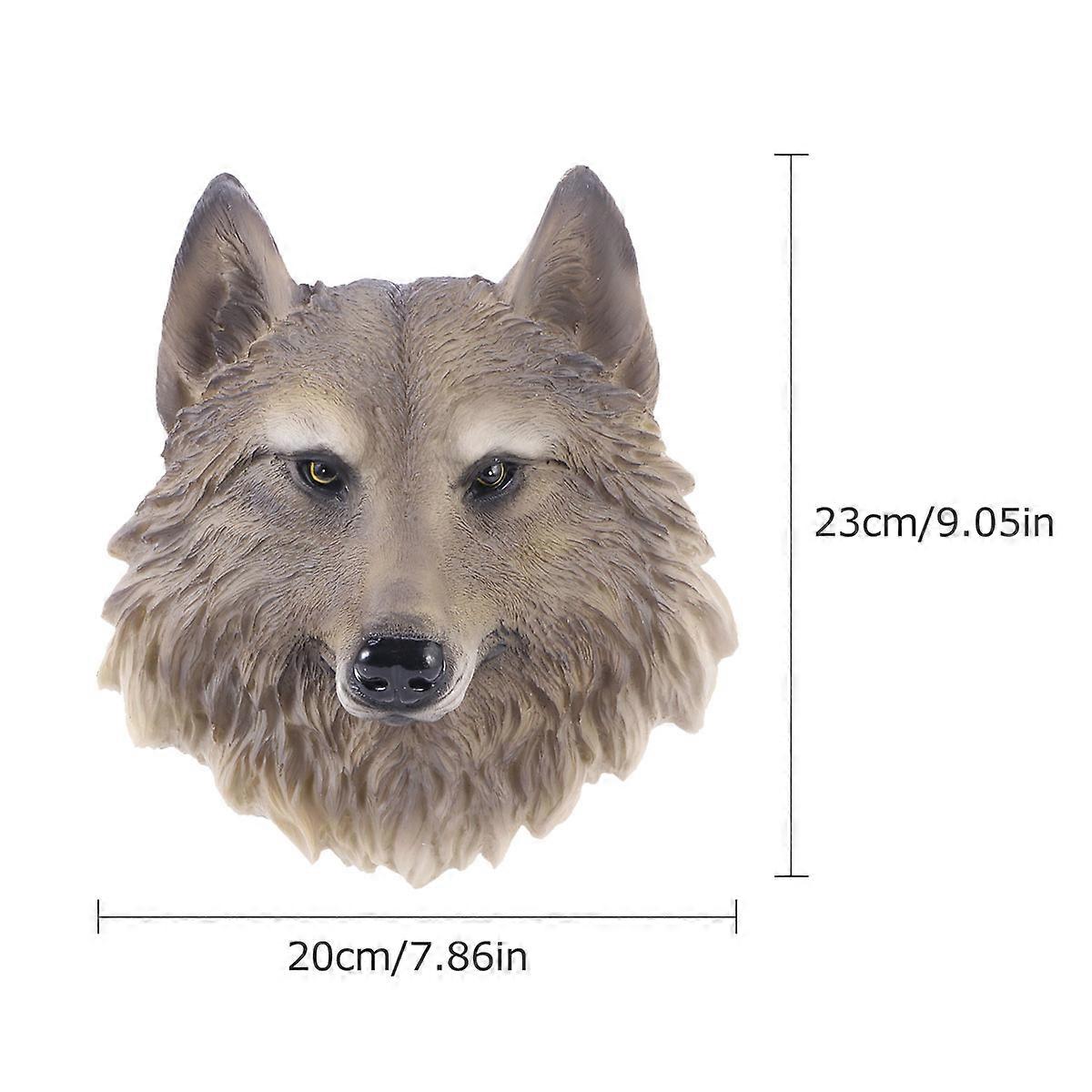 1Pc Realistic Animals Head Adornment Simulation Resin Ornament Resin Craft