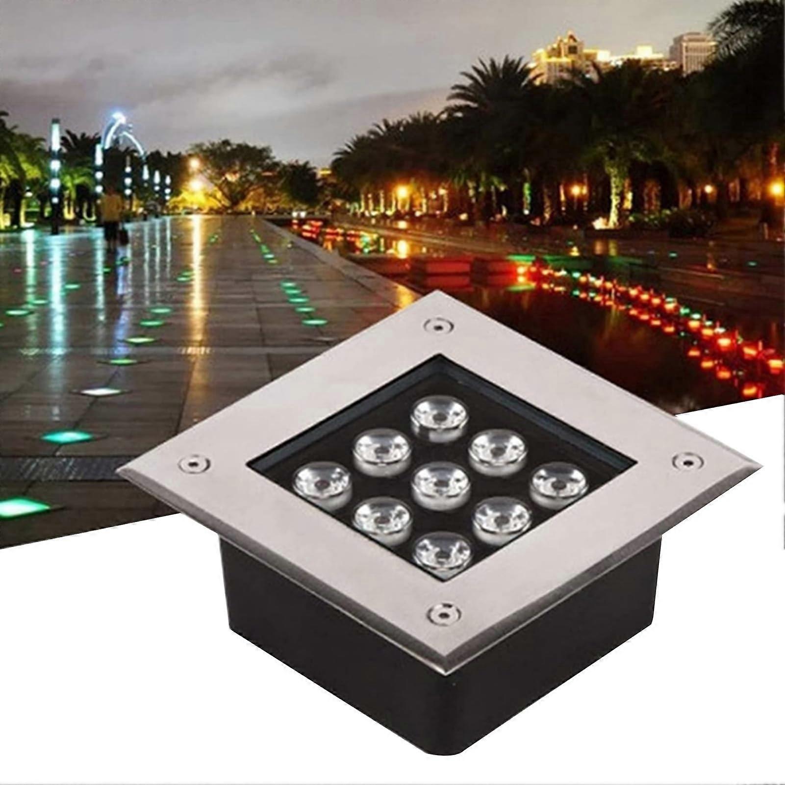 LED Inground Light Square IP66 Waterproof AC85110V for Garden Pathway Deck Driveway Yard