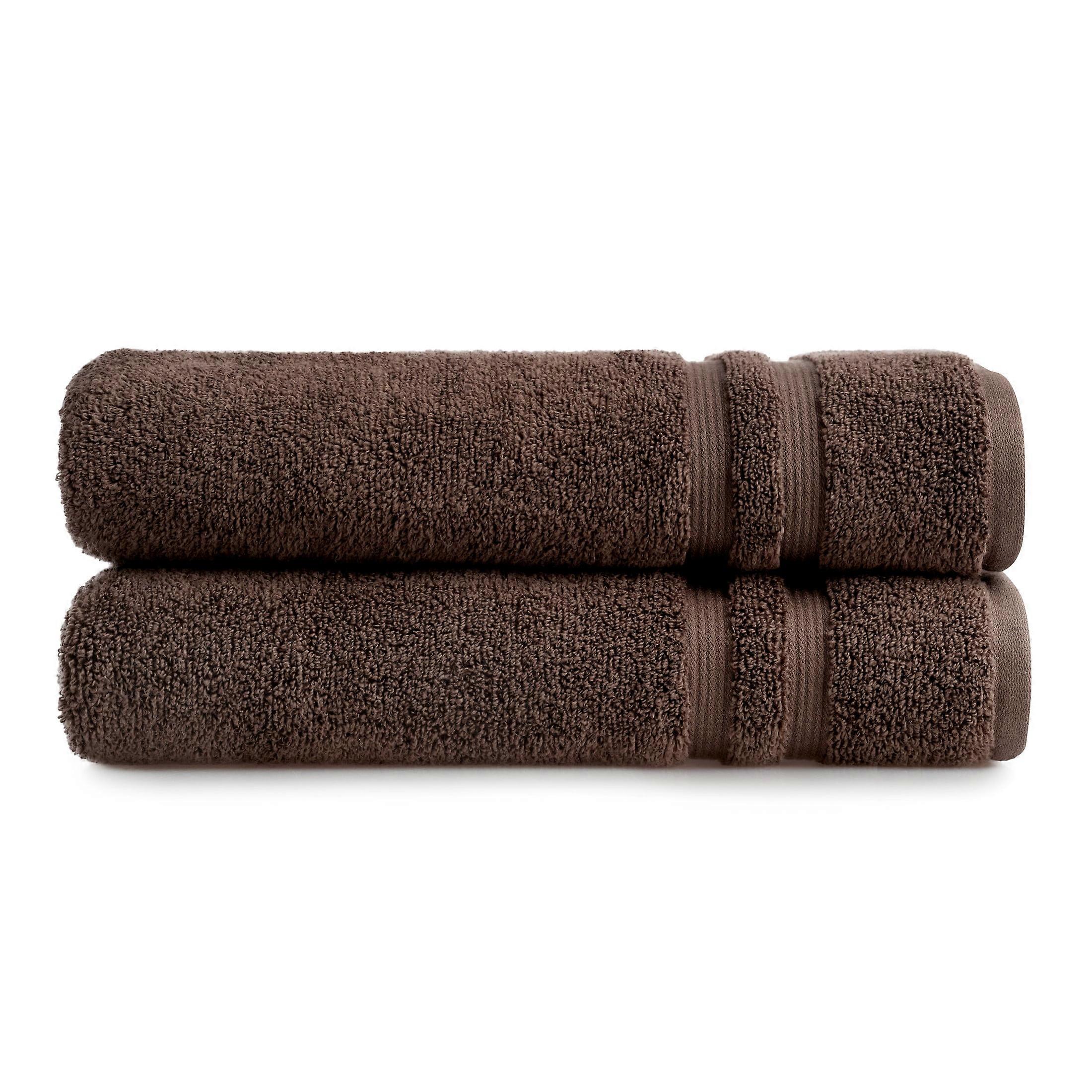 Mainstays Performance Solid Bath Sheet 2-Piece Set, Brown Basket