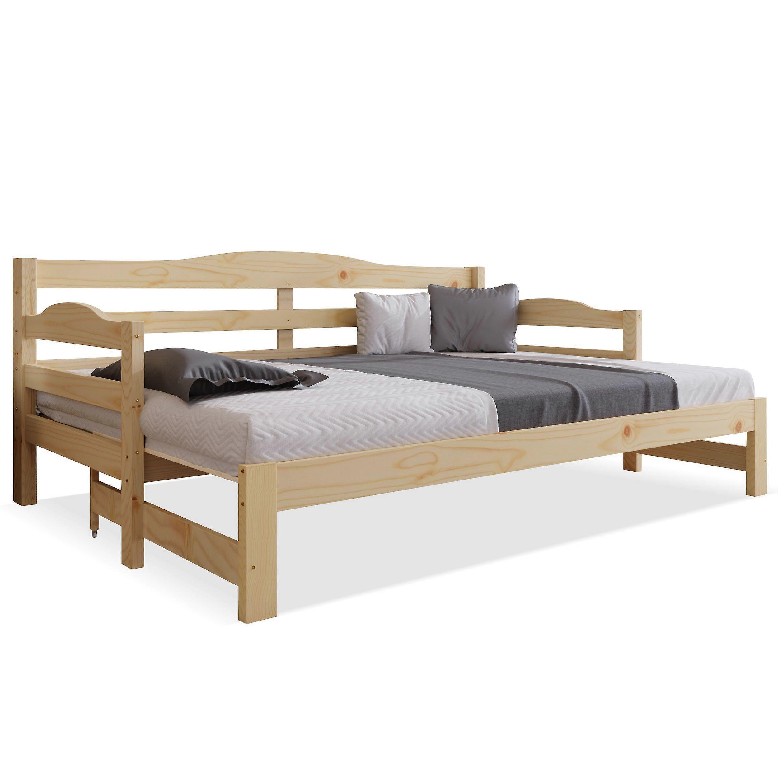 Daybed Cabin Bed with Pull Out Trundle for Room Use