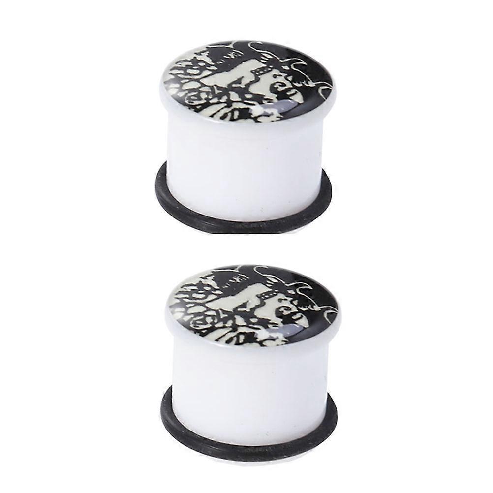 Head Ear Tunnel Ear Expanders for 1Pair Acrylic Luminous Piercing