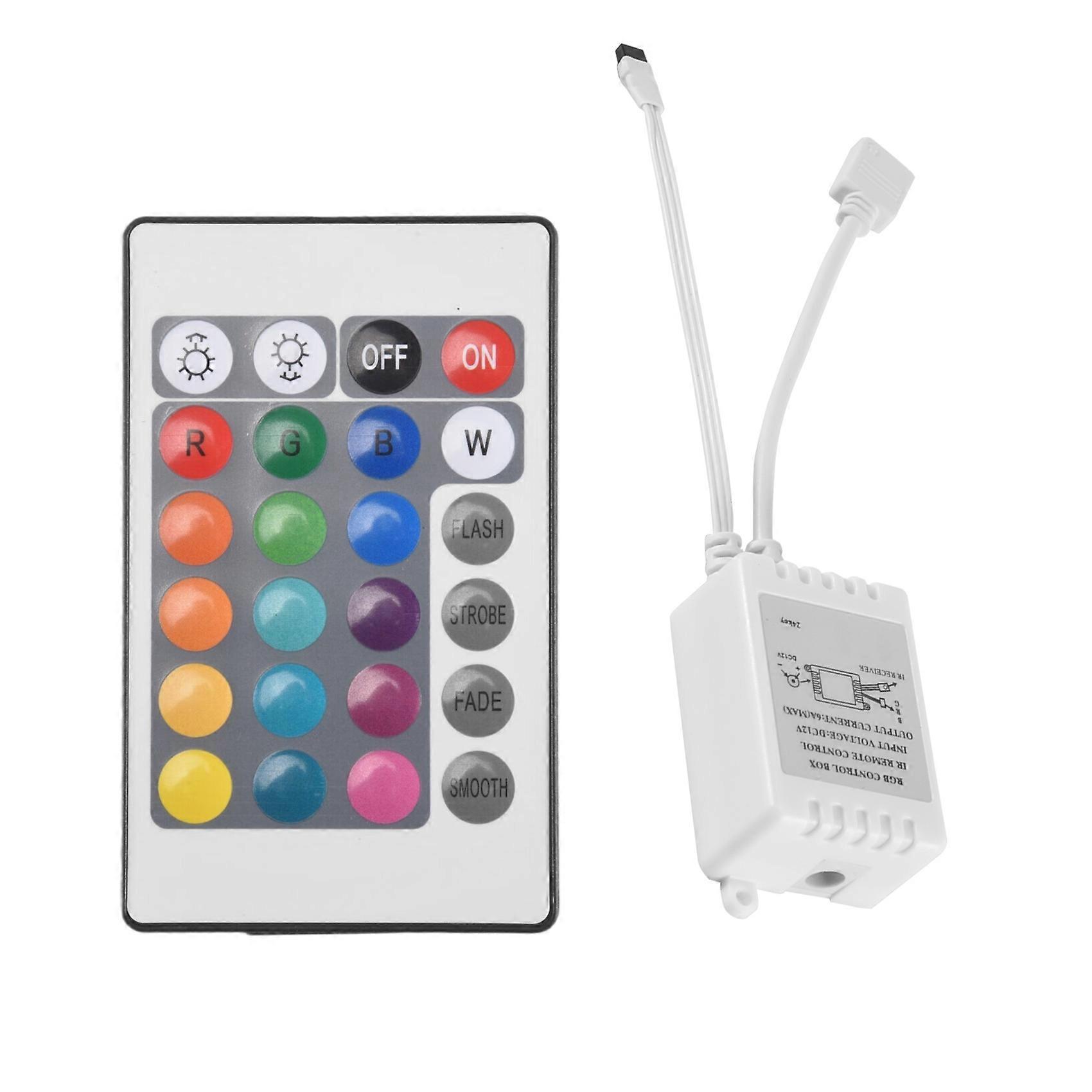 24 Keys Remote Control+DC12V LED Controller RGB Control Box