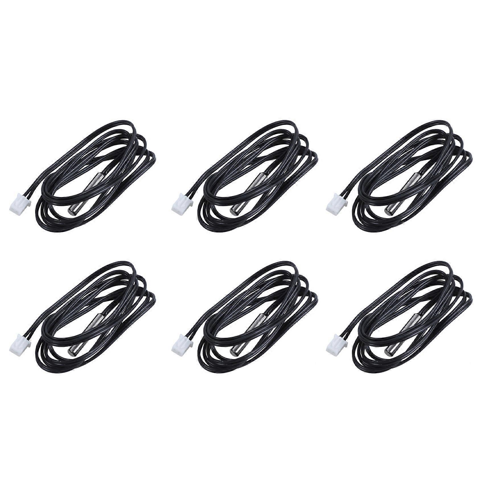 6X NTC 10K Ohm Waterproof Digital Thermal Temperature Sensor Probe 1m