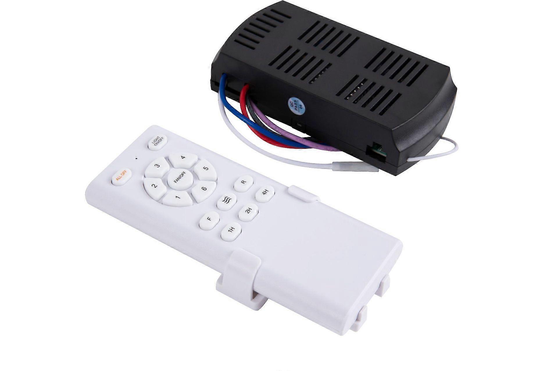 Ceiling Fan Remote Control Kit for 52 Inch Fans with Light, 6 Speeds, Timer, and Reversible Motor