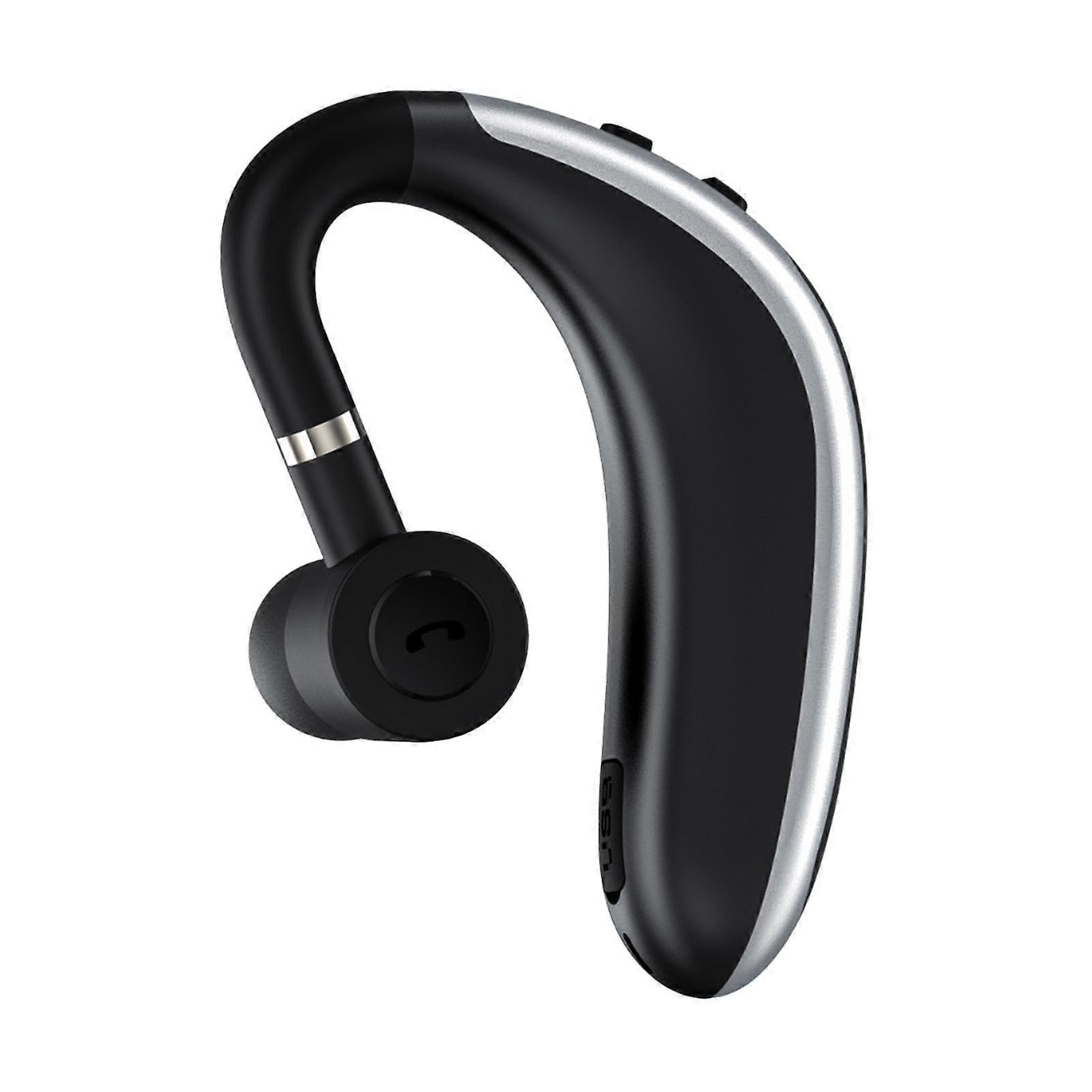 Headset for Driving Single Ear Earpiece Wireless Headset for Calls Comfortable Earbud Black
