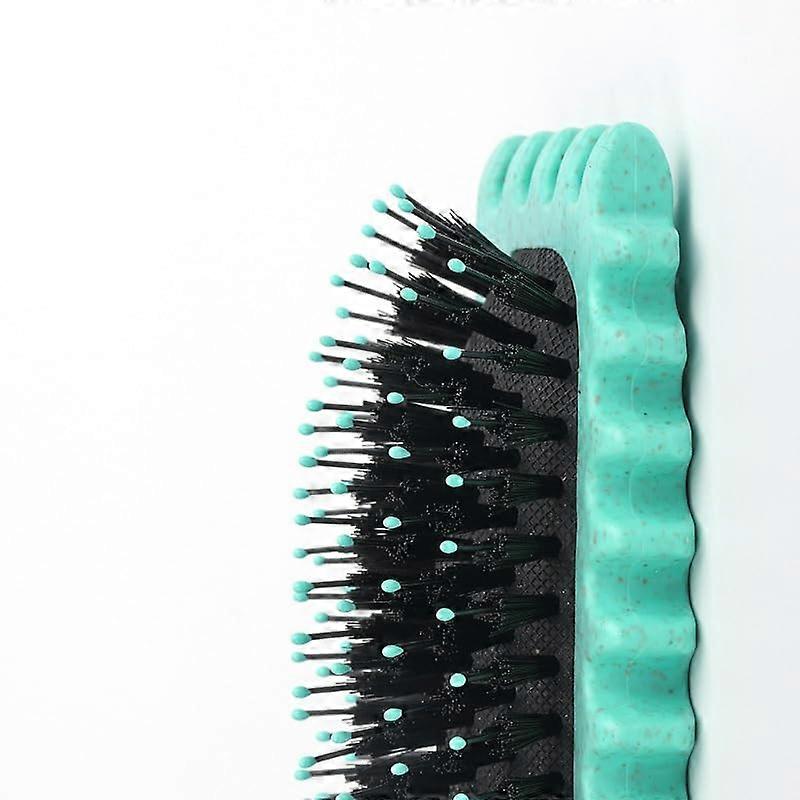 Curl Defining Brush for Natural Curly Hair, Green Nylon Bristles, Detangling and Frizz Reduction