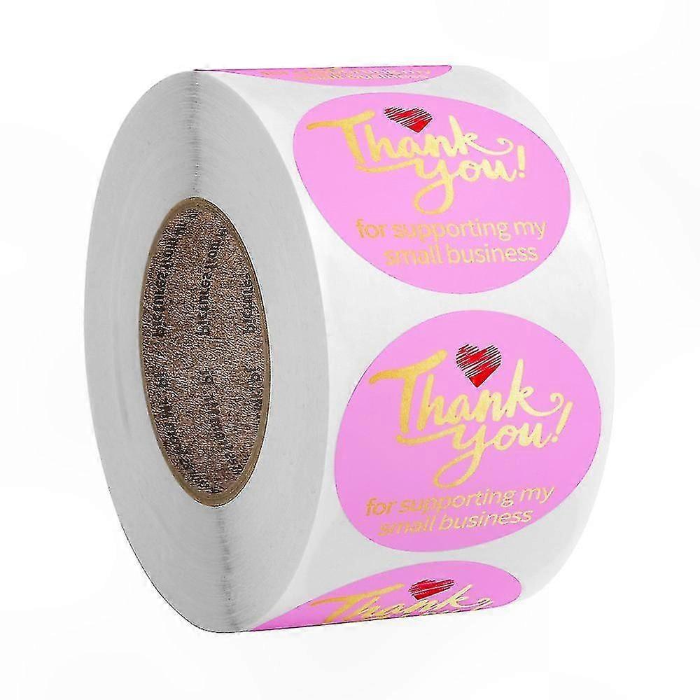 Bronsfärgad tacketikett, rund, 2,5 cm, premiumkvalitetsförpackning