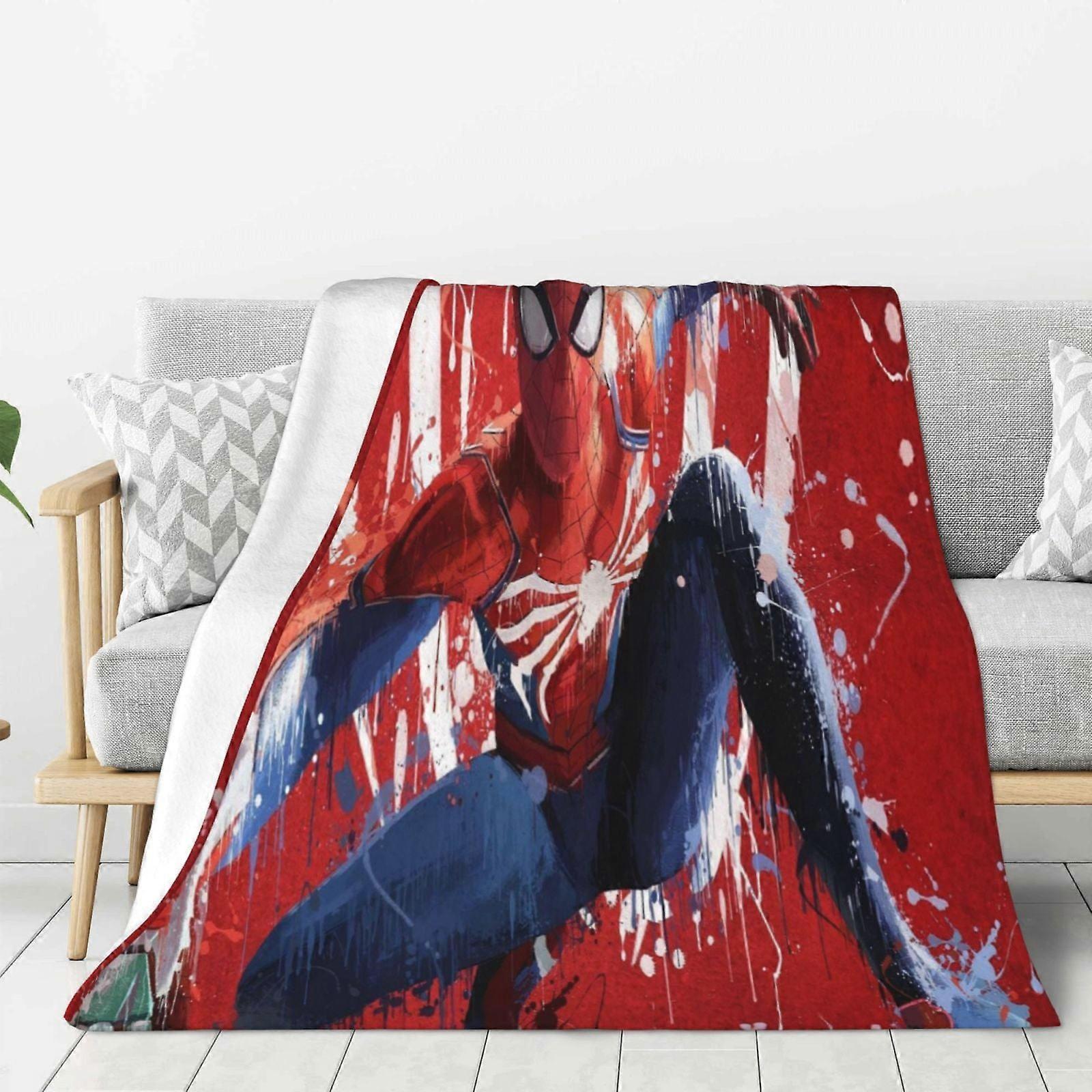 스파이더맨 플리스 담요, 매우 부드러운 아늑한 담요, 어린이 침구 특징 - 매우 부드러운 80"X60"