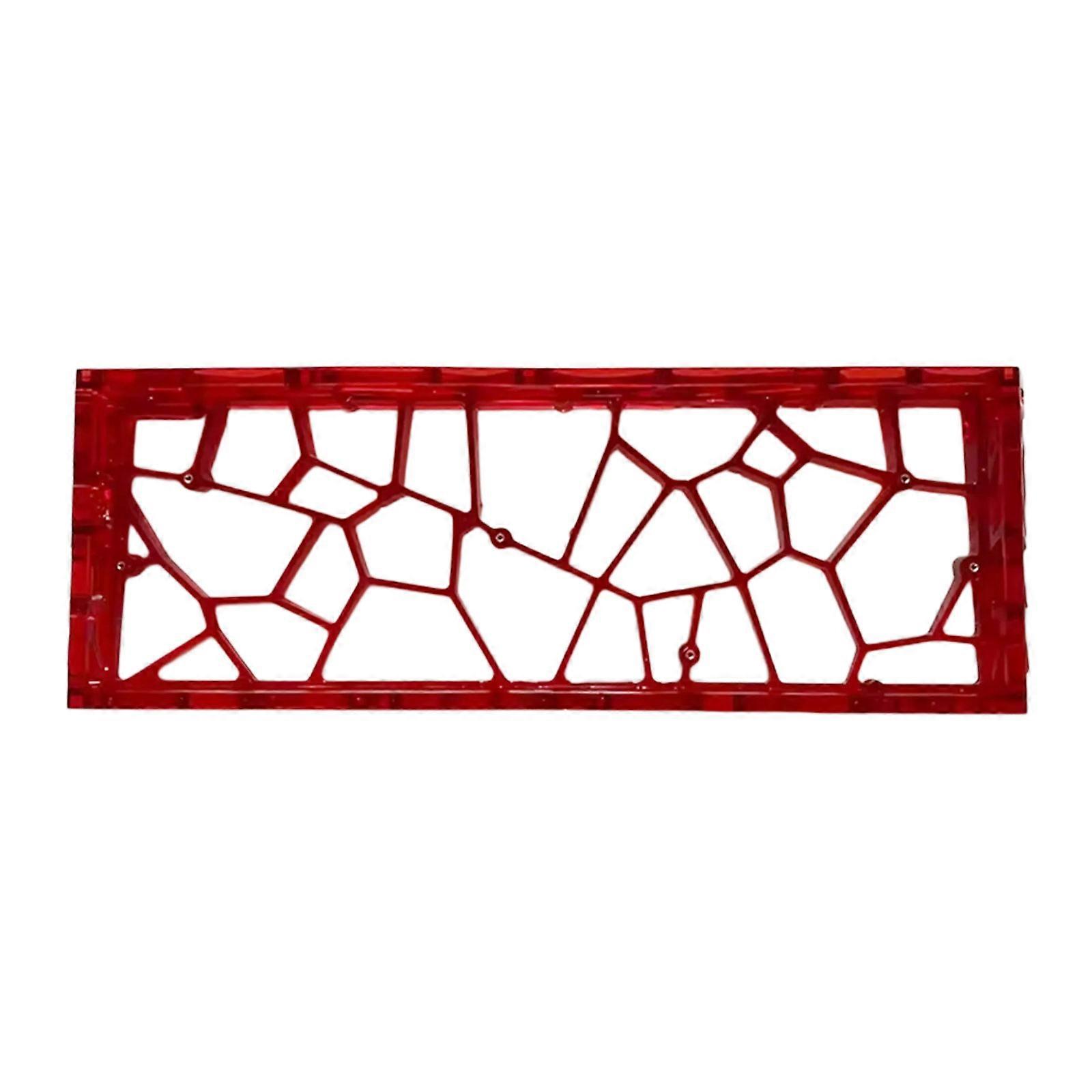 1PC GH60 Mechanical Keyboards PC Case Ventilated Pattern Compatible DIY Applications Effortless Installation  Translucent red