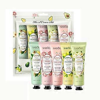 5 x 30g Hand Cream Gift Set, Moisturising Hand Care for Dry Hands, Natural Extracts, Non-Greasy