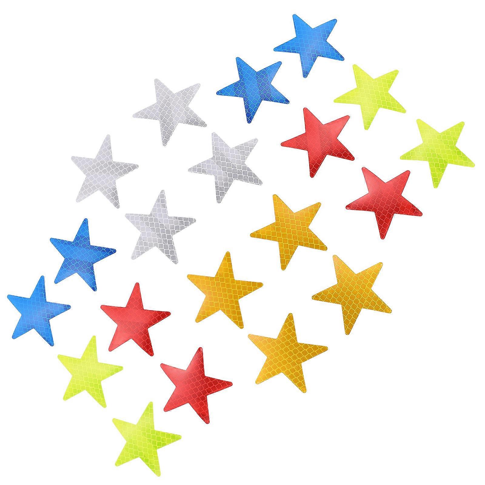 Assorted Color Bumper Sticker for Car Using 20Pcs Reflective Paper Material