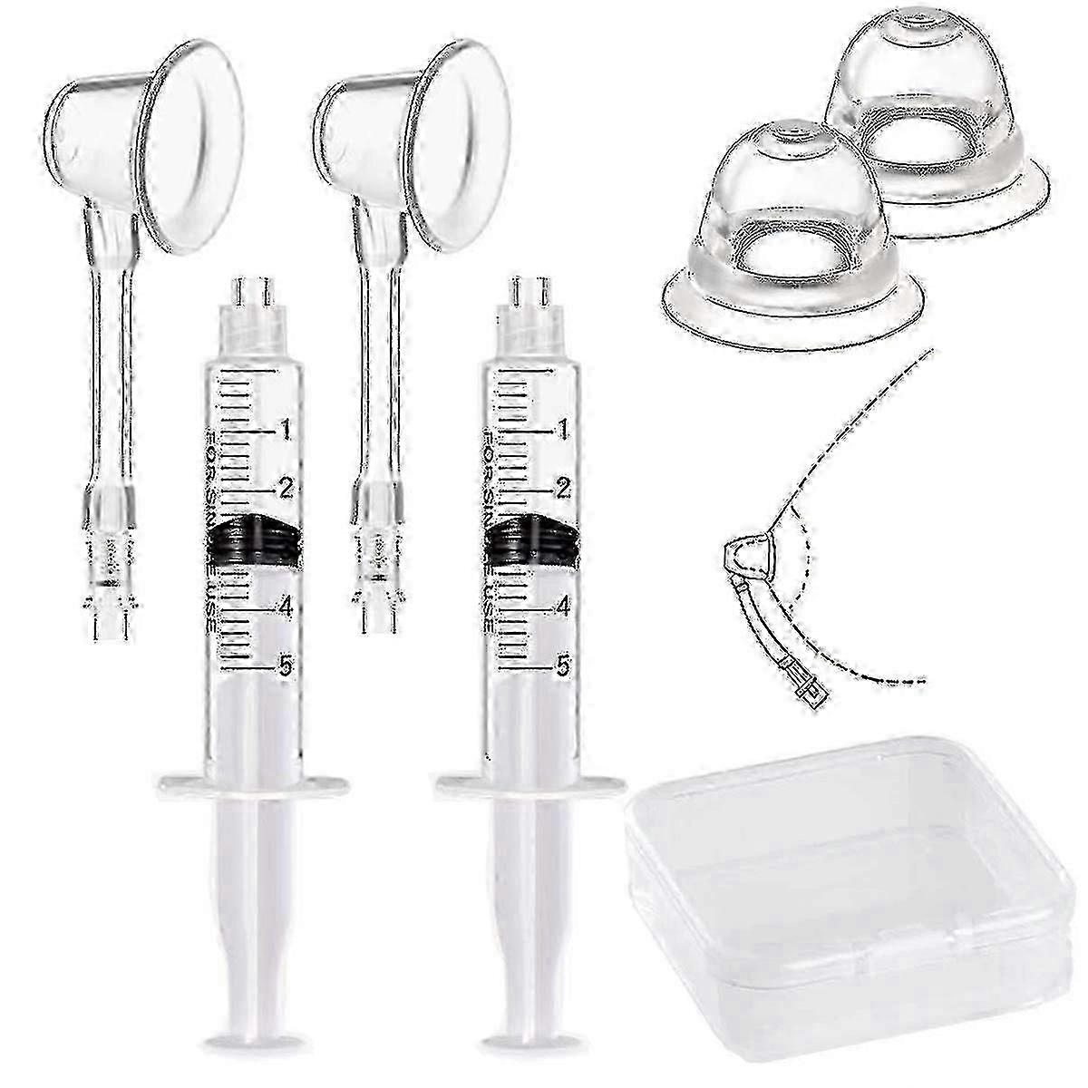 4-Piece Inverted Nipple Puller Set Day & Night Use for Flat Nipples 2025