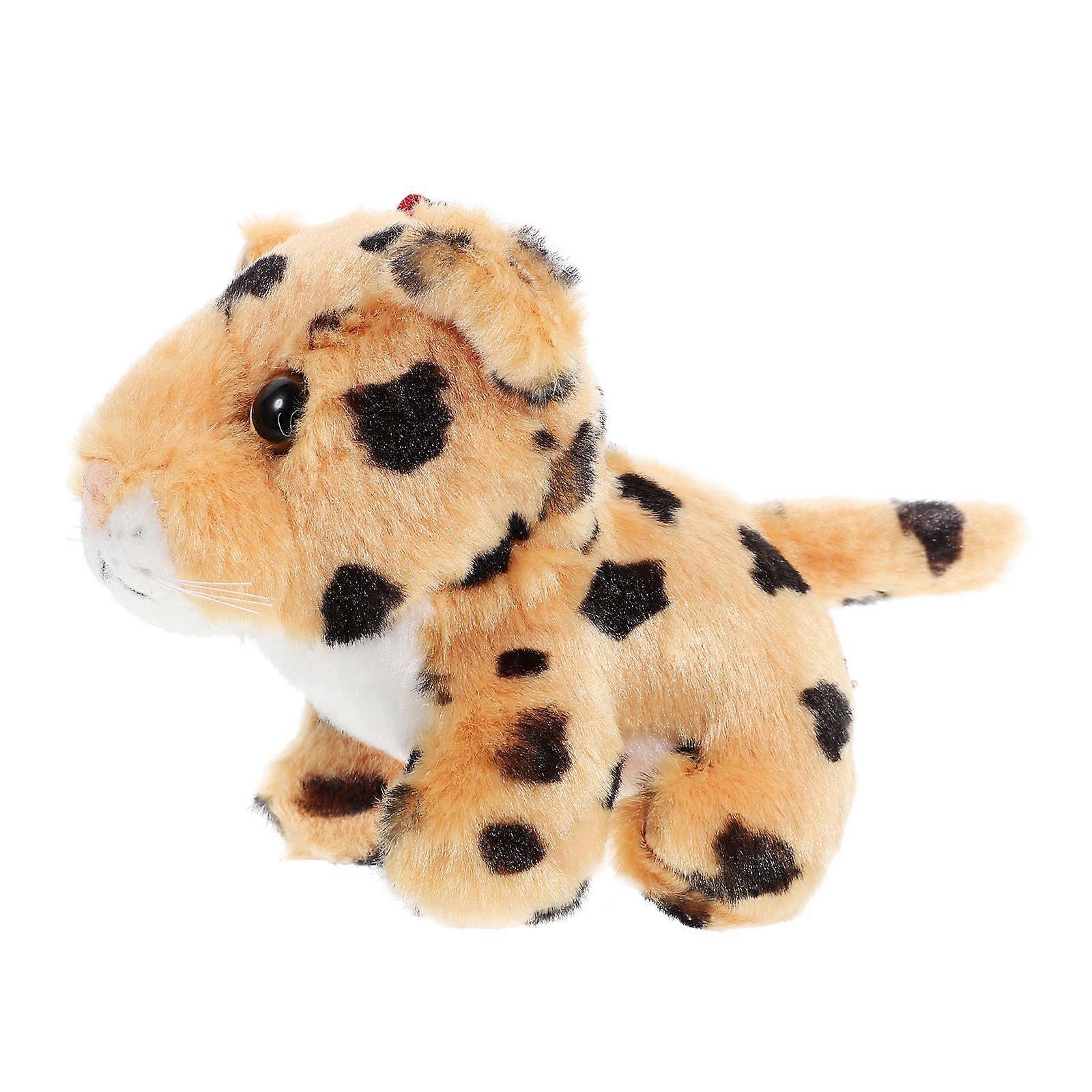 Stuffed Animal Keyring Plush Leopard Pendant for Decor 5Pcs