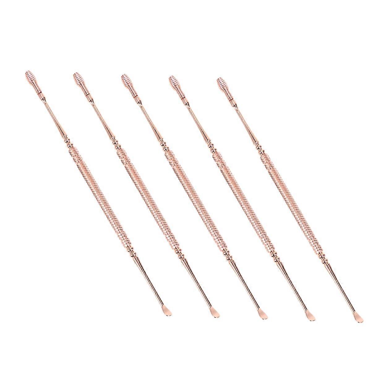 Ear Wax Removal Tool Set 5pcs Stainless Steel DoubleHeaded Picks for Precise Ear Cleaning