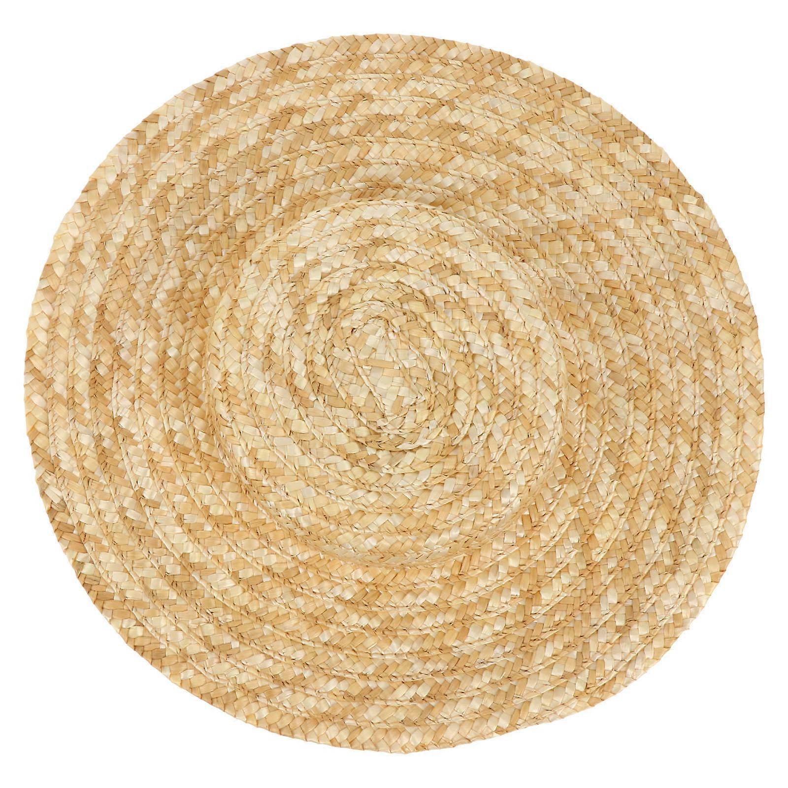 Khaki Straw Hat Felt Creative Hat for Decor Durable and Sturdy Use