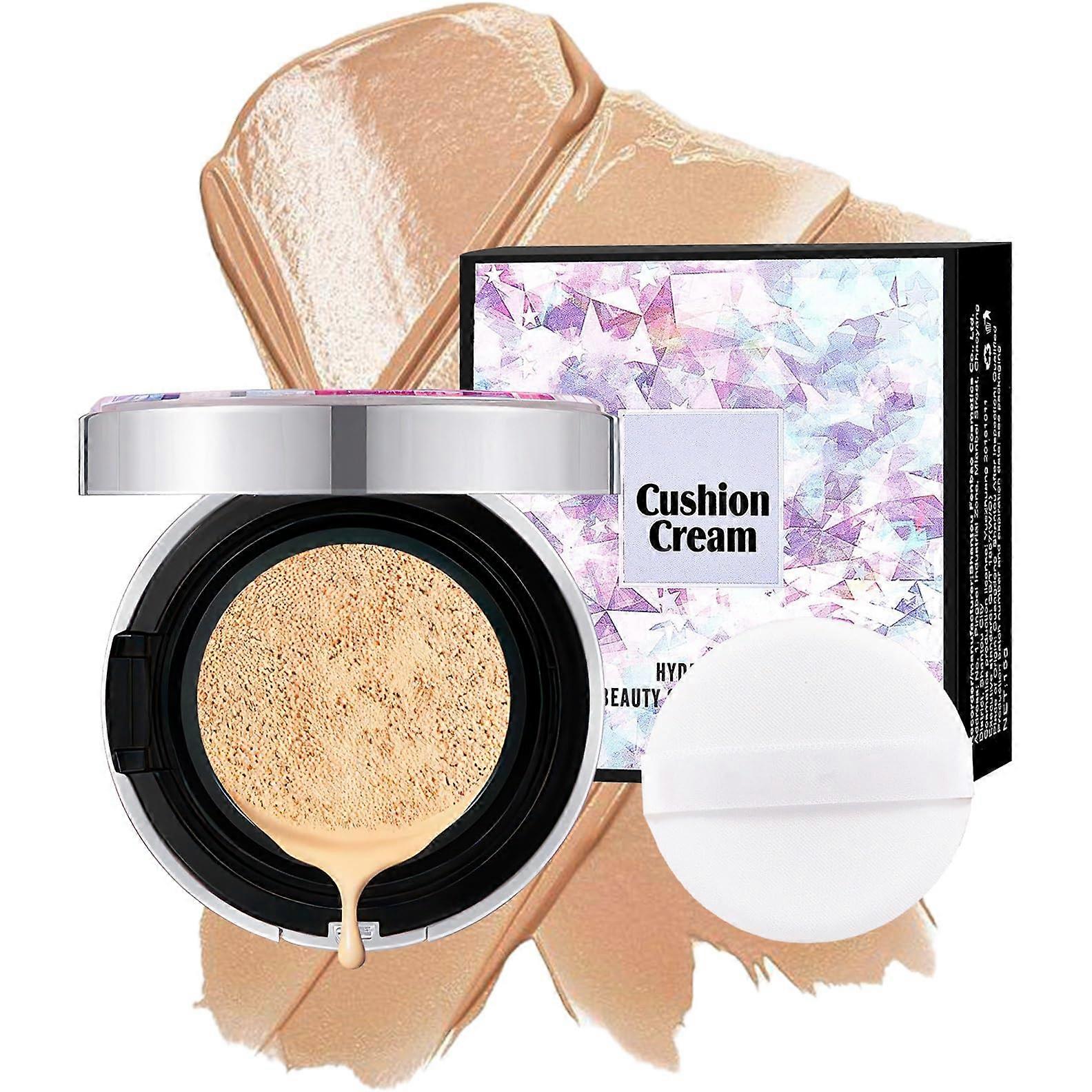 Air Cushion CC Cream Foundation Natural Beige – Long Lasting Waterproof Moisturizing Radiant Finish