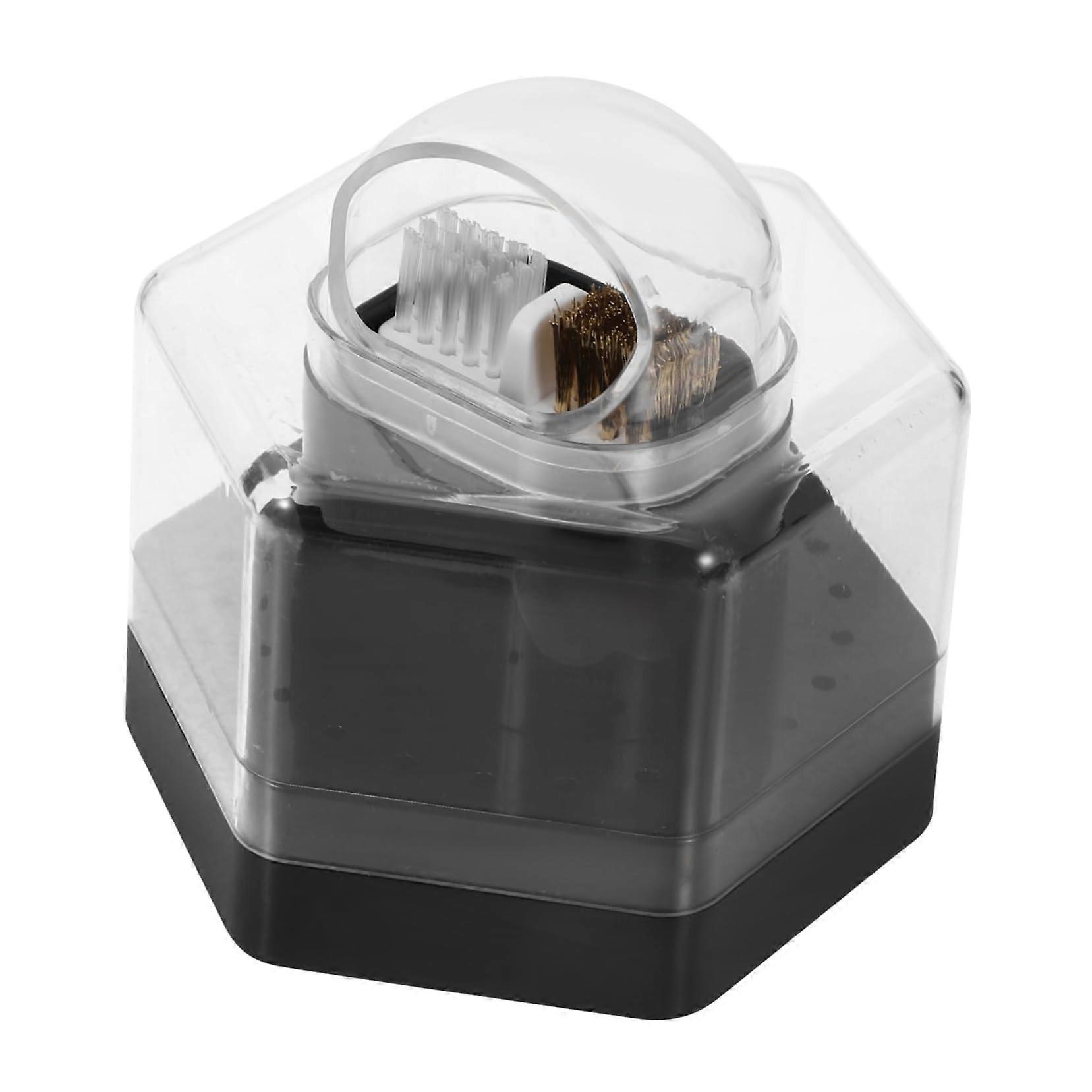 Nail Drill Bit Holder Compact Storage Case Black Organizer Box for Manicure Tools