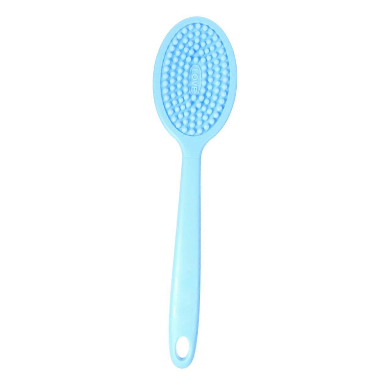 Long Handle Silicone Bath Brush with Soft Scrubber Head for Back and Body Cleaning