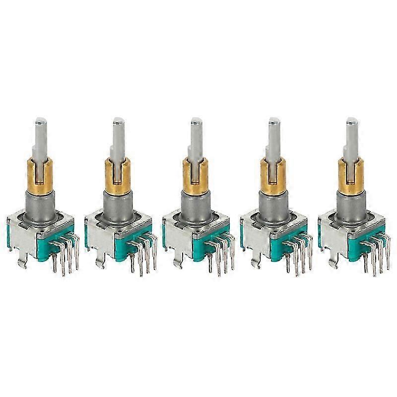 5X EC11EBB24C03 Dual Encoder with Switch 30 Positioning Number 15 Pulse Point Handle 25mm