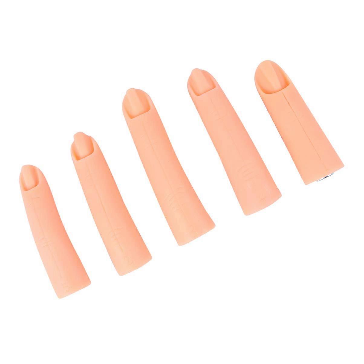 Silicone Nail Training Finger with Magnetic Base, Realistic Texture, Reusable Manicure Practice Tool
