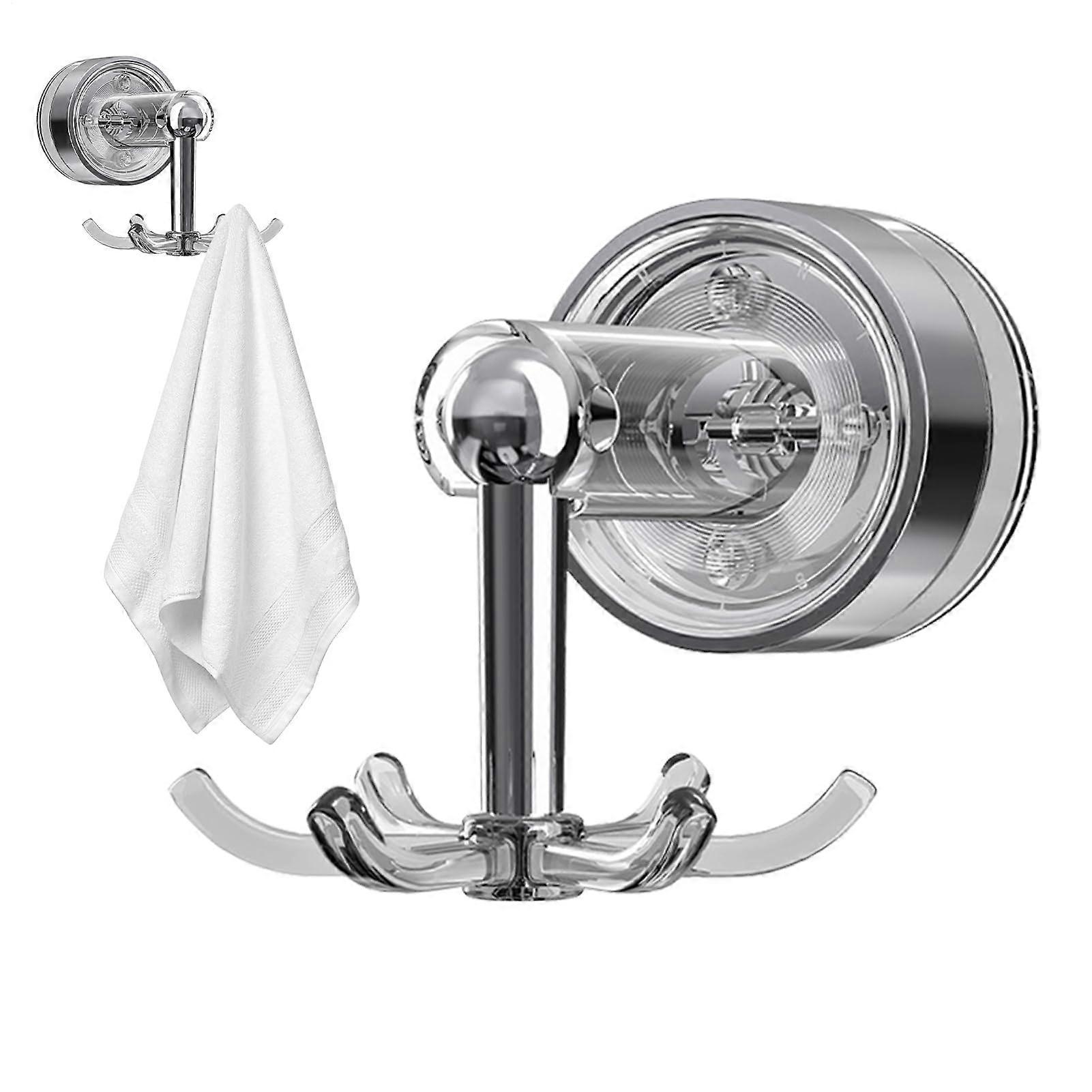 Kitchen Hooks 360° Rotating Adhesive Under Cabinet Utensil Rack for Space Saving Storage Gray