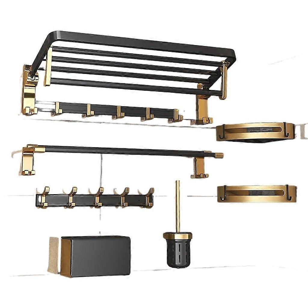 Bathroom Storage Rack Wall Mounted Organizer with Punch Installation and Stable Weight Support