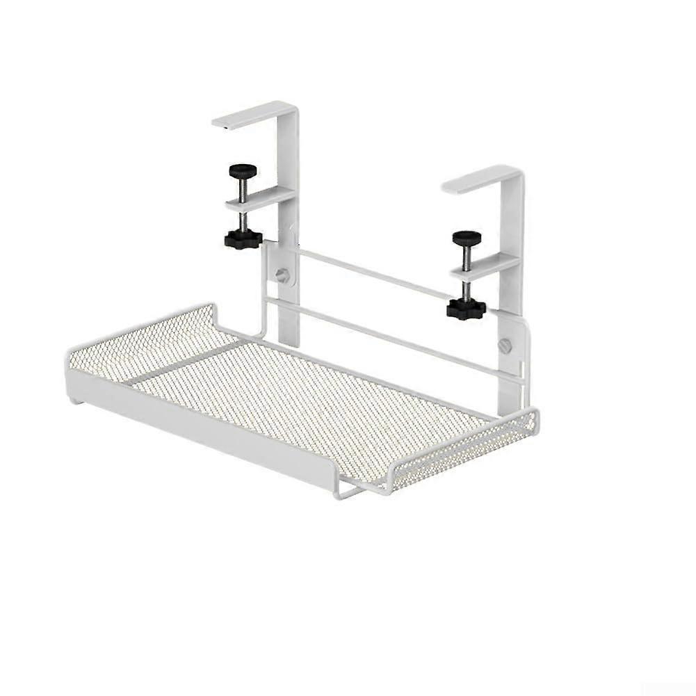 Cable Management Tray Under Desk Organizer Rack Clutter Storage Tool Setup White L
