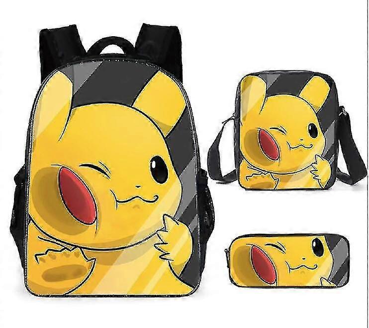 Pocket Pikachu 3-piece Set Schoolbag Backpack E