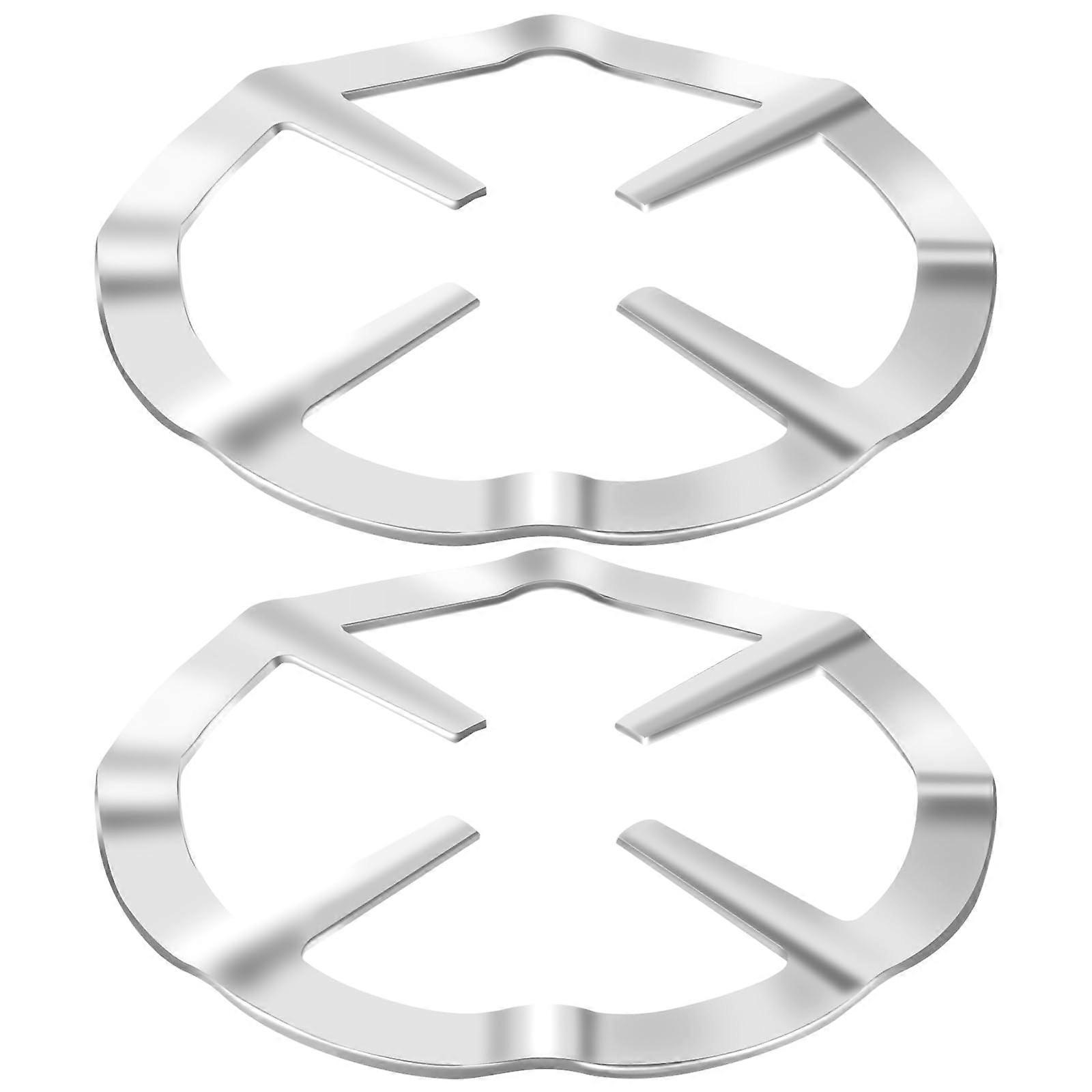 2 Pcs Gas Stove Ring Reducer Cast Iron Wok Support Ring for Coffee Maker and Small Cookware
