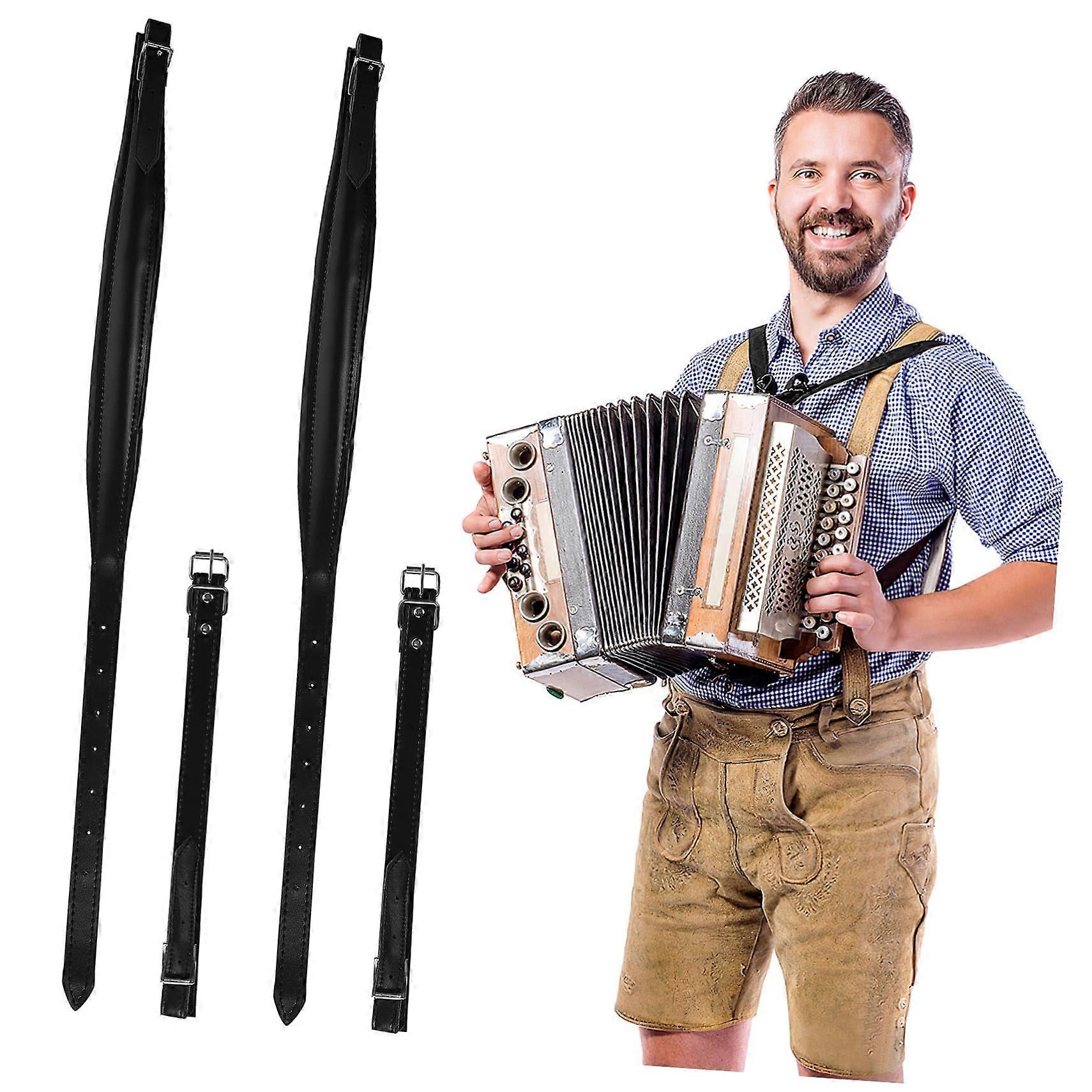 Adjustable Leather Accordion Shoulder Strap with Comfort Padding for Secure and Durable Support