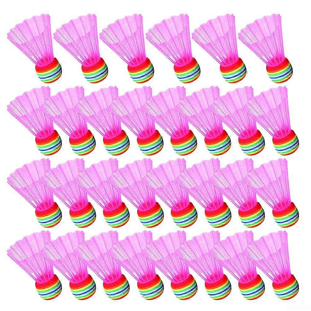 30pcs Sponge Badminton Balls Lightweight Soft Impact Beginner Friendly Training for Kids Pink