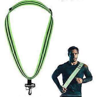 Reflective Sash With Clip For Running: High Adjustable Walking Belt