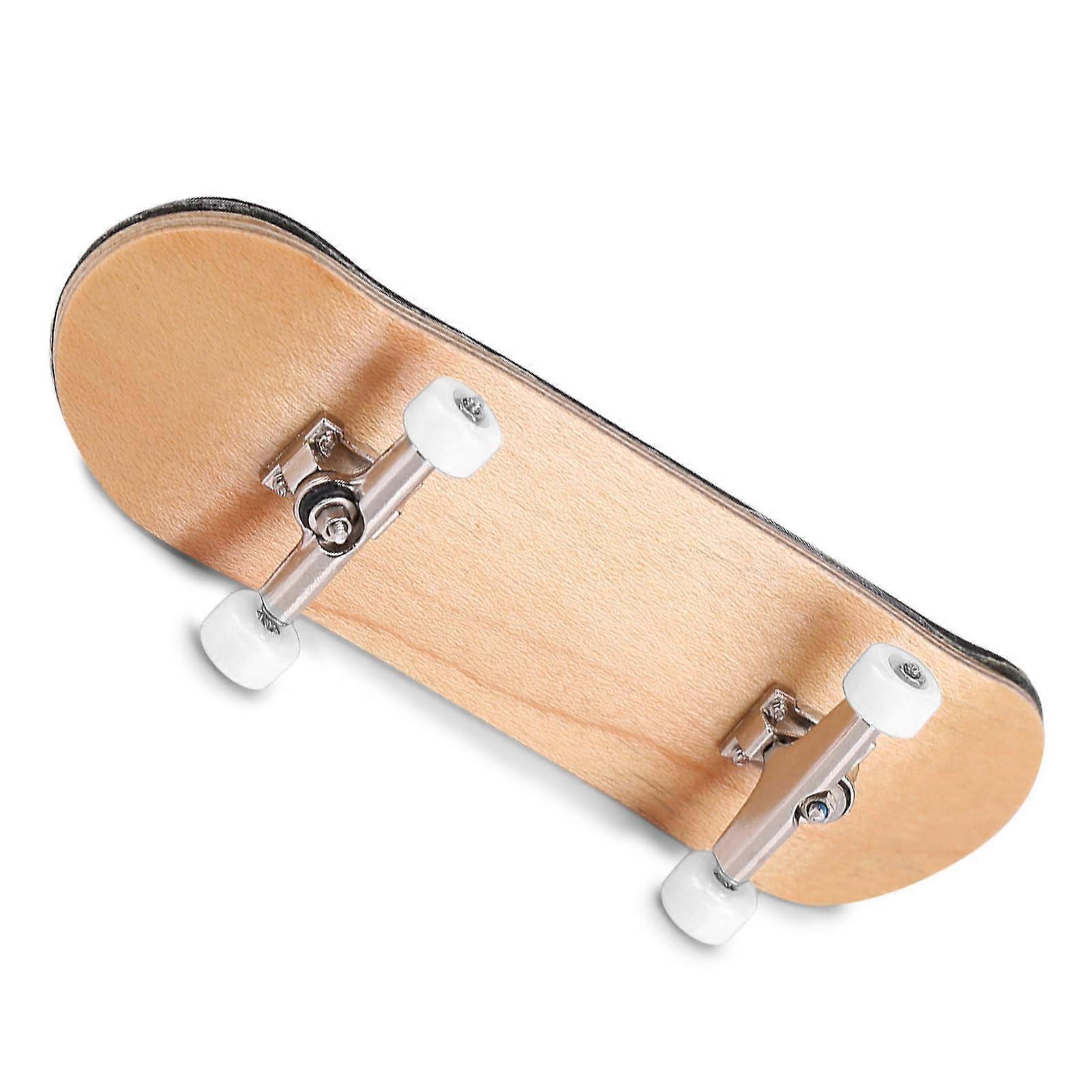 White Finger Skateboard Toy with Smooth Rolling Performance for Tricks and Dexterity Training