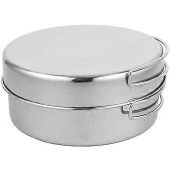 Multifunctional Camping Cooking Utensils For Groups Of 2-3 People 12.5X12.5X6Cm Silver Portable 1 Set