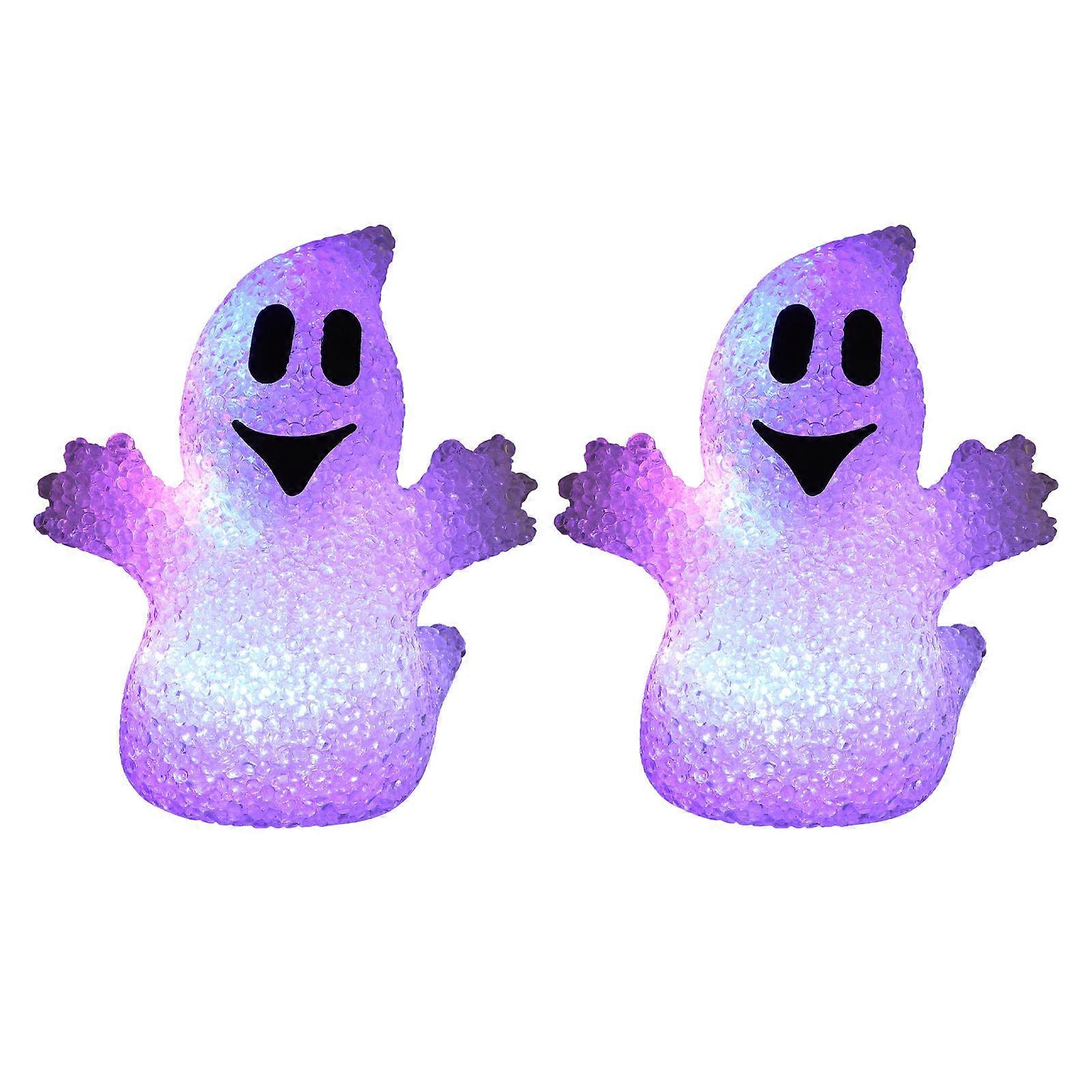 Halloween Ghost Design Night Light Atmosphere Lamp 2Pcs Set